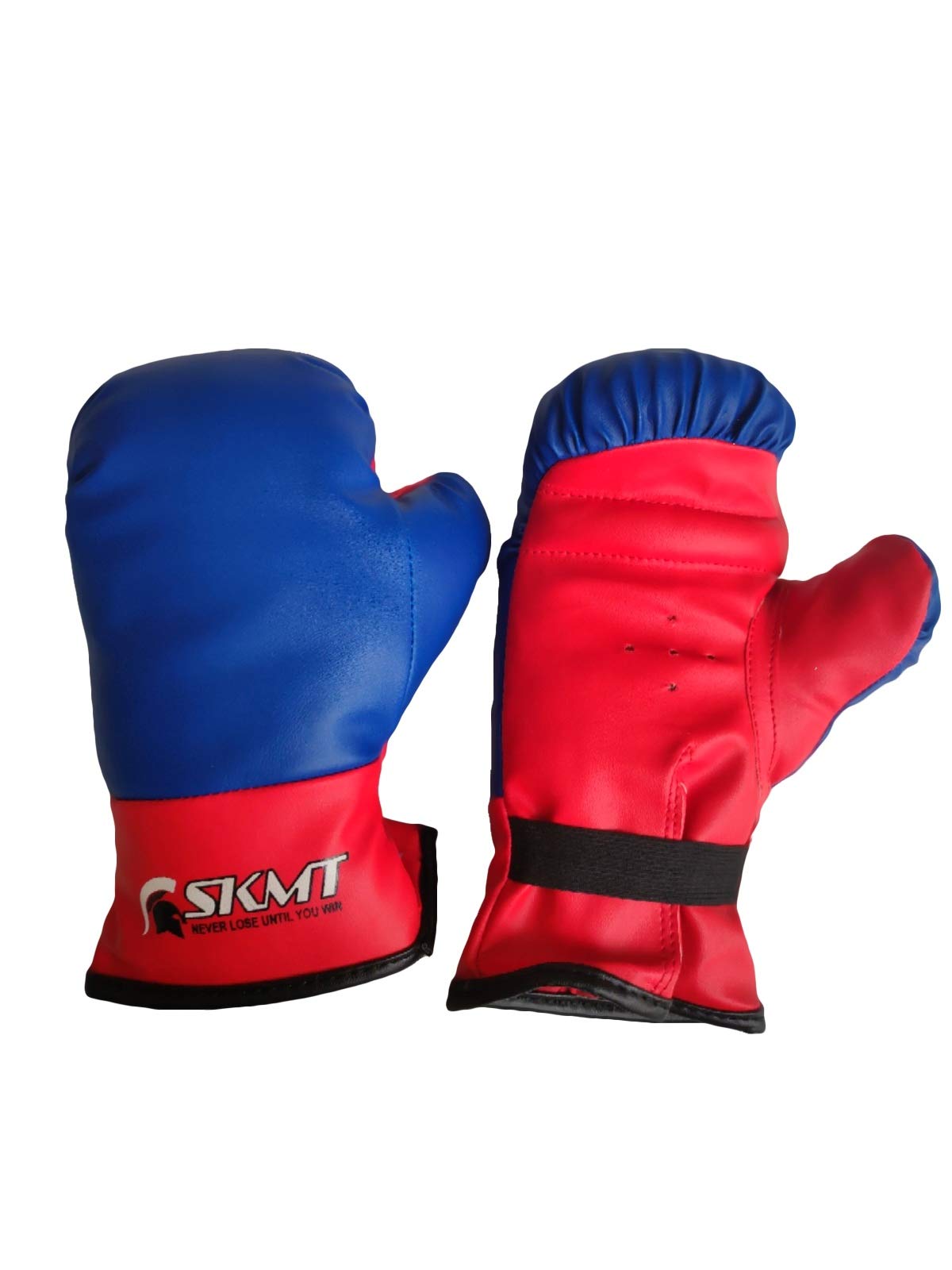 SKMT Kid's PVC Boxing Kit with Punching Bag, Gloves and Headgear (Age 7-13 Years, RED Blue) 4