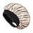 Hat Hut Satin Bonnet Silk Bonnet Sleep Cap for Women Hair Bonnet for Curly Natural Hair Sleeping Adjustable Wide Band Double Layer (Champagne)