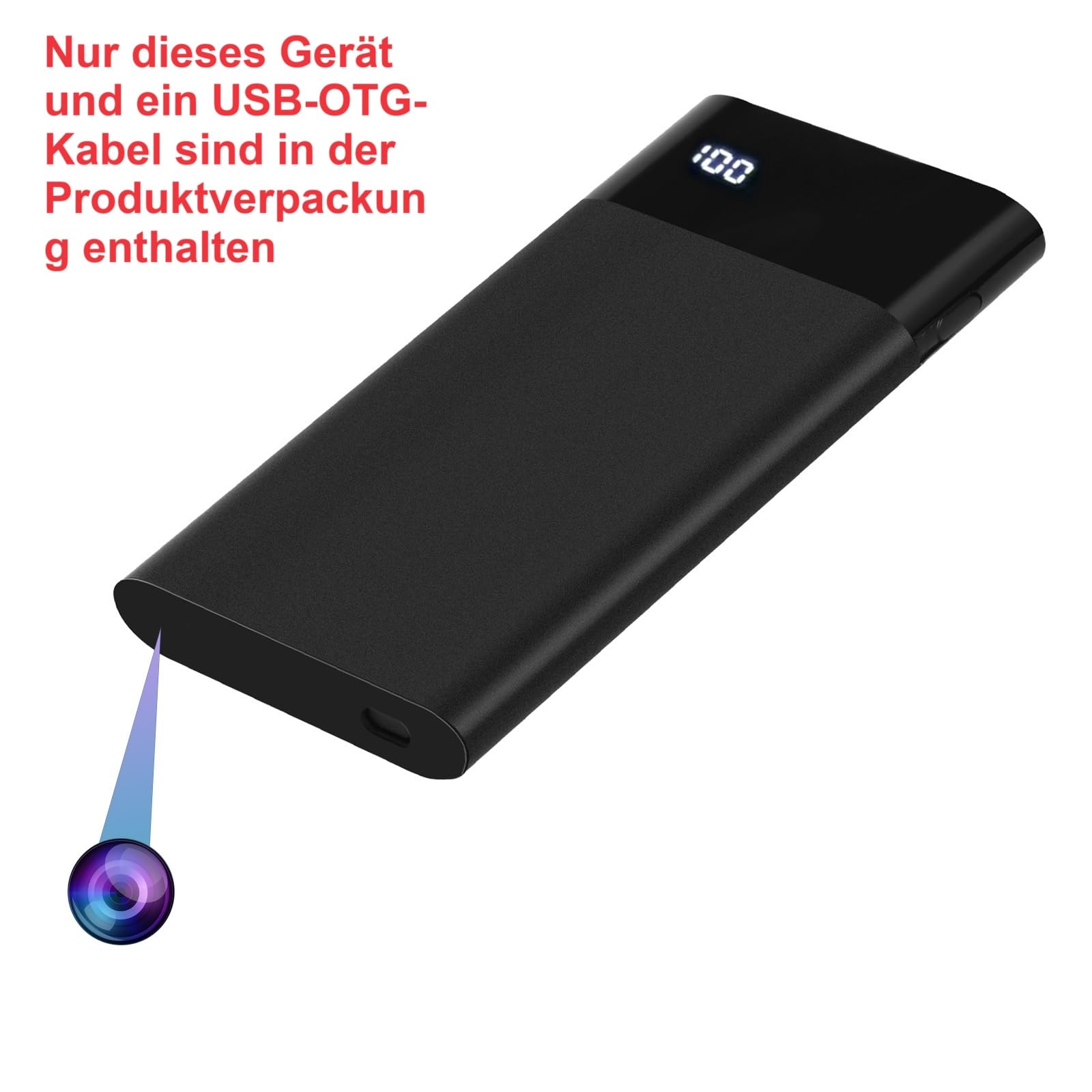 WIWACAM 2K Mini Kamera, 5000mAh Akku, Bewegungsmelder und lokale AI-Erkennung, microSD-Karte Steckplatz