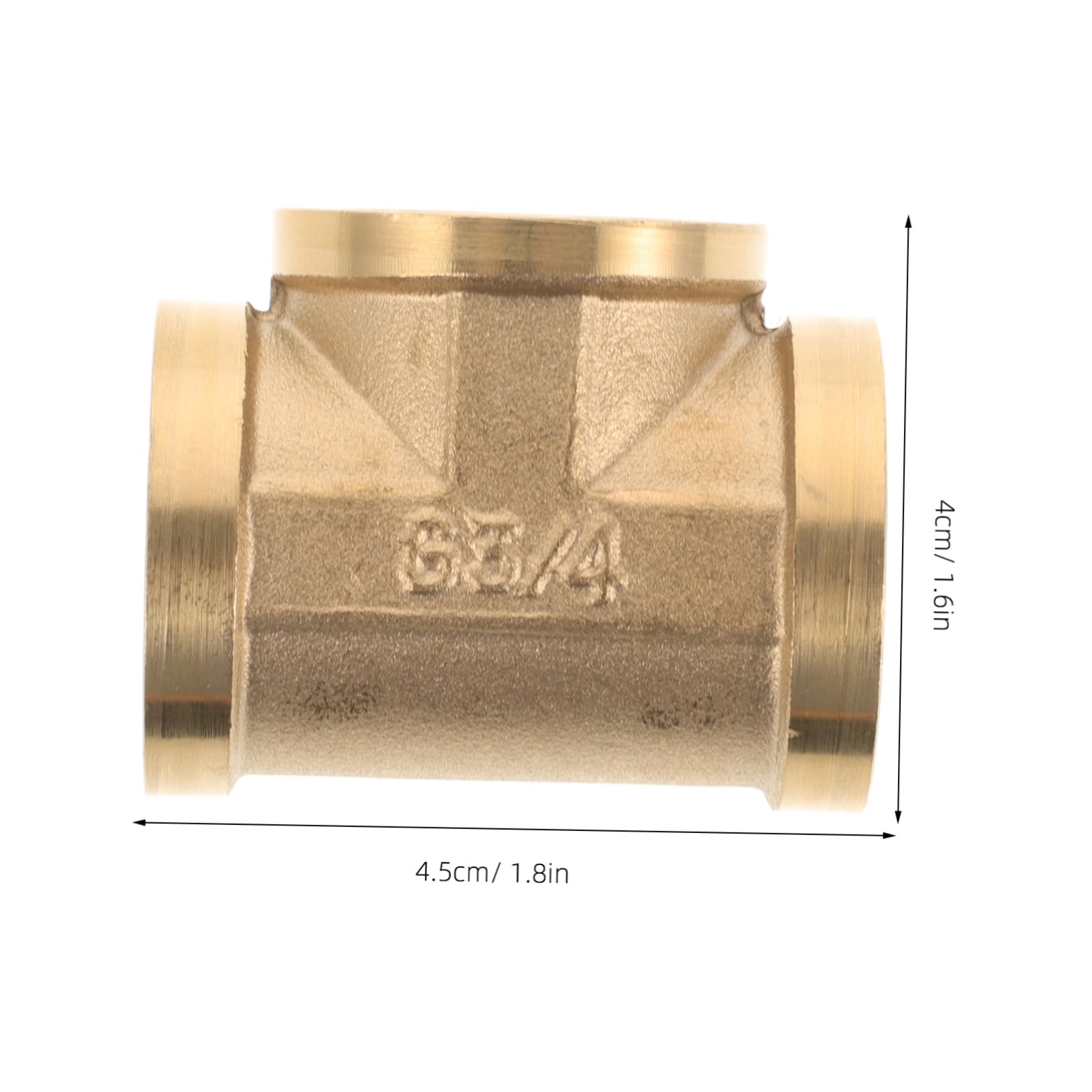 GRIRIW Tee Pipe Fitting Part for Industry Copper Tee Pipe 6mm Copper Three Way Fitting Easy Install Versatile for DIY Projects