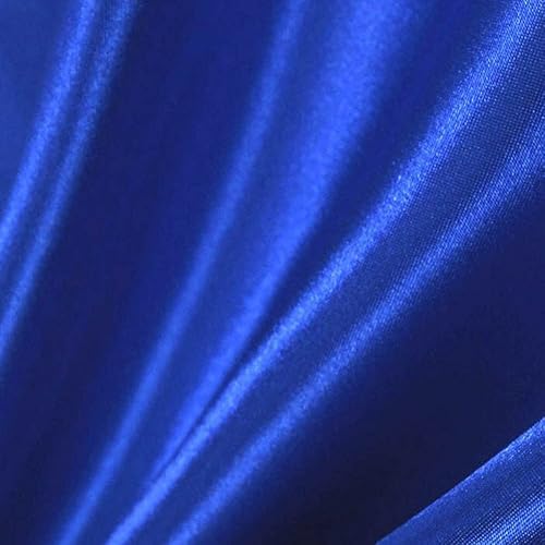 Miniatura 1 de Tela de satén azul real de 60 pulgadas de ancho, 20 yardas por rollo, para bodas, decoración, vestidos, sábanas, disfraces, vestidos, etc. - al por