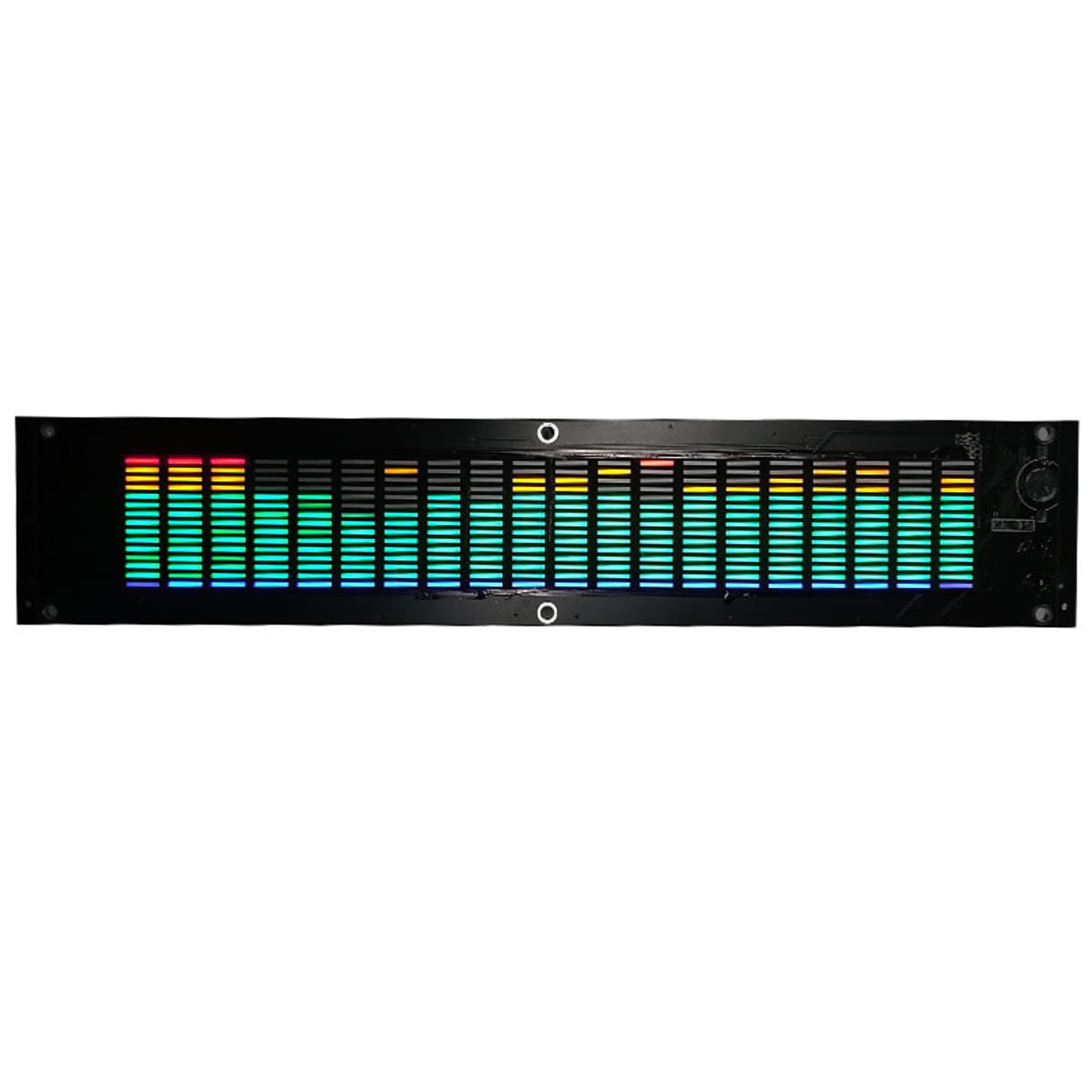 Luz Indicadora de Nivel de Música de Audio, Medidor de Nivel de Espectro Musical LED EQ Digital de 15 Bandas Luz de Ritmo de Captación Activada por Voz, DSP de Doble Canal,