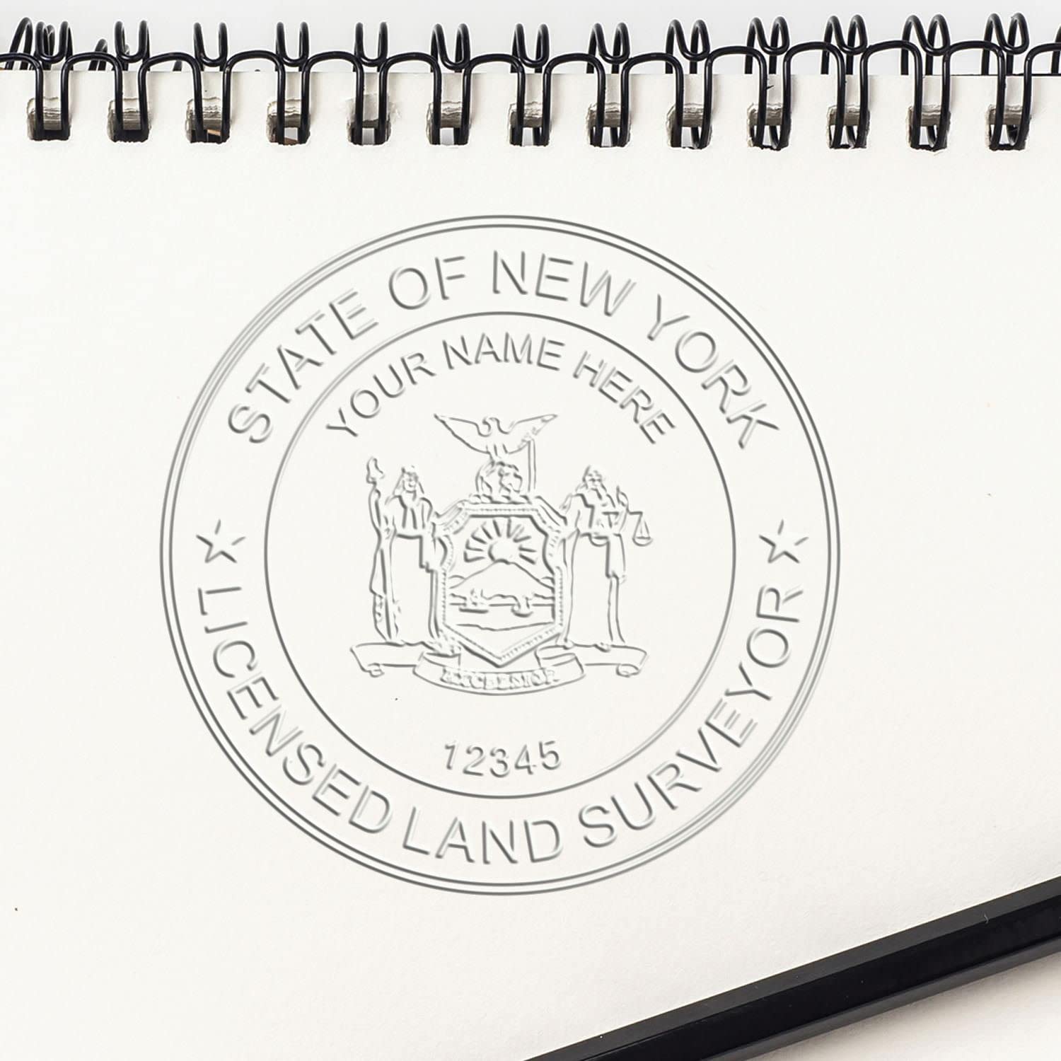 Handheld New York Land Surveyor Seal, Licensed PLS Seal for Professional Land Surveyors in New York, Compact Size 1-3/4, Ideal for New York Land Surveyors, New York PLS Seal, NY Land Surveying