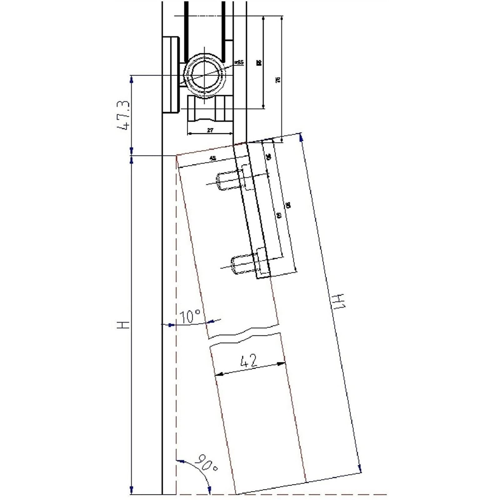 Kit di Ferramenta Scala della Libreria Rotolamento - Set Ferramenta di Binario Porta Scorrevole, Tubo Tondo in Acciaio Mobile per Casa/Interni/Loft, con Ruote A Rulli A Pavimento