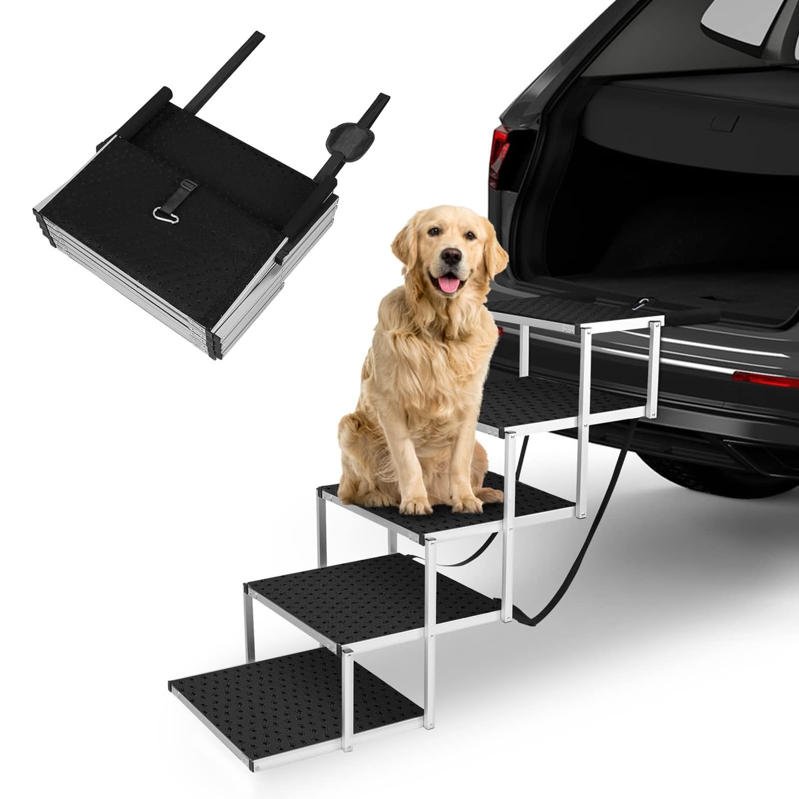 Rampe d'escalier en aluminium pour chien pour soulager les articulations en voiture