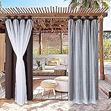 YIHANGG Tende Impermeabili Blackout All'aperto Pergola Doppio Drappeggio Screening delle Finestre Decorazione Giardino per Balcone Terrazza Portico Cabana,Dark Brown-2.5×2.7M(98×106inch)
