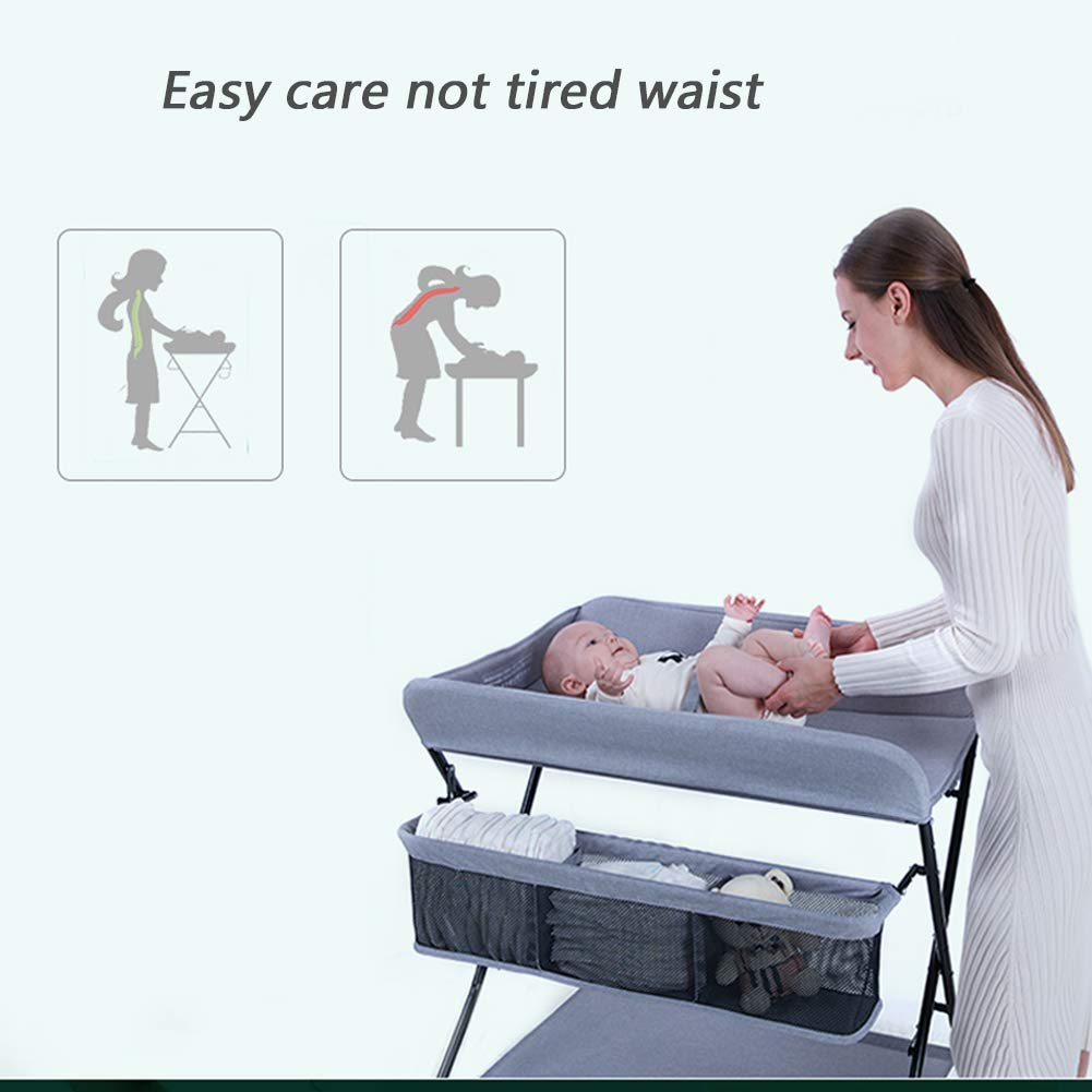 Fasciatoio, Baby Care Station Lettino da Massaggio per Neonati, Lettino Pieghevole