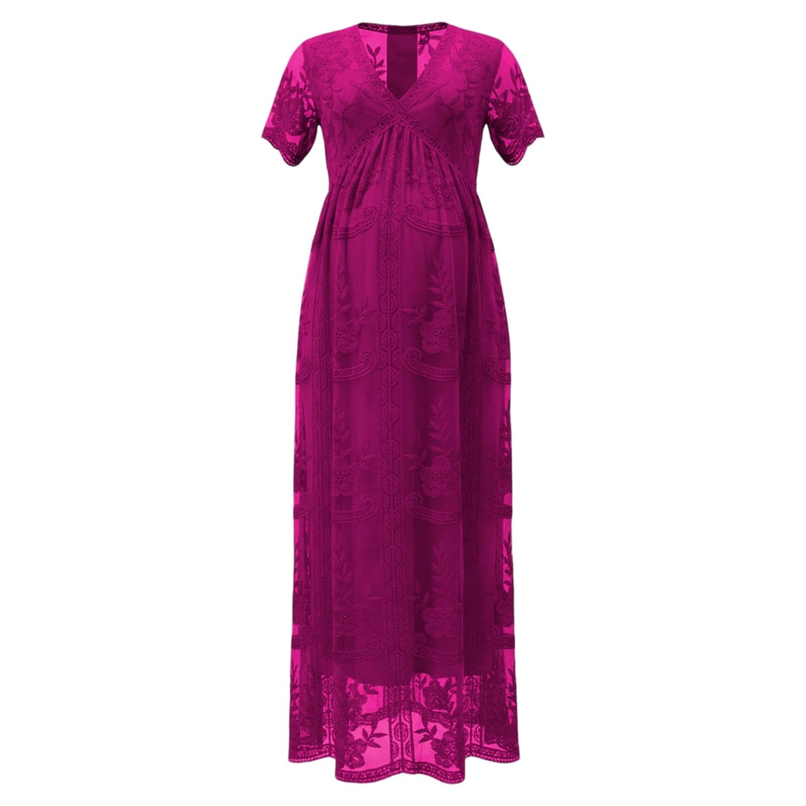 Vestido de maternidad elegante para sesión de fotos de embarazo, vestido largo de encaje para fotografía de embarazo y