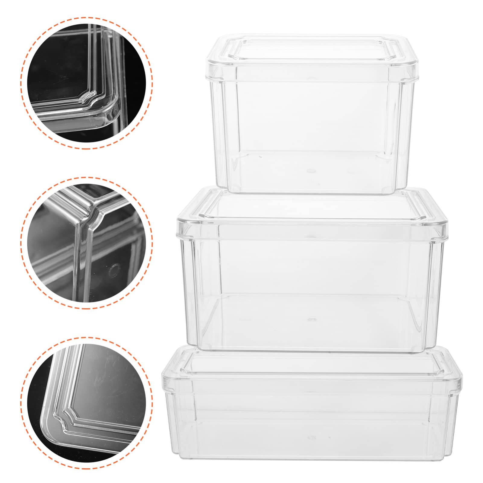 Kichvoe 3stücke Kühlschrankbox Für Obst Und Gemüse Aufbewahrungsbox Aus Pet-material Frischhaltebox Für Kühlschrank Kühl Und Sauber