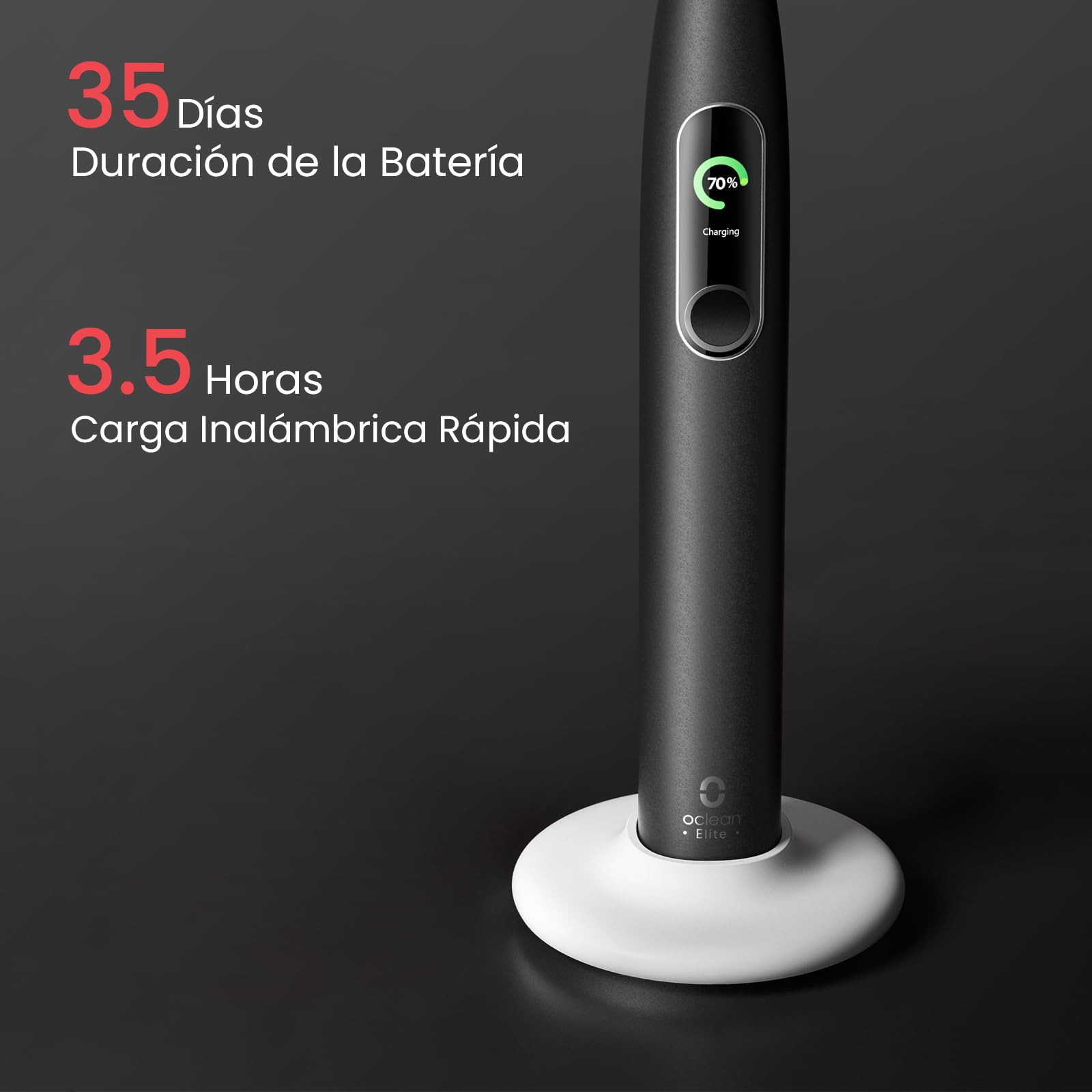 Oclean Cepillo eléctrico X Series Pro Elite Gift Set, Súper silencioso, Pantalla táctil inteligente, 4 Modos, 32 Niveles de intensidad, 35 días de duración, IPX7, Embalaje ecológico, Negro