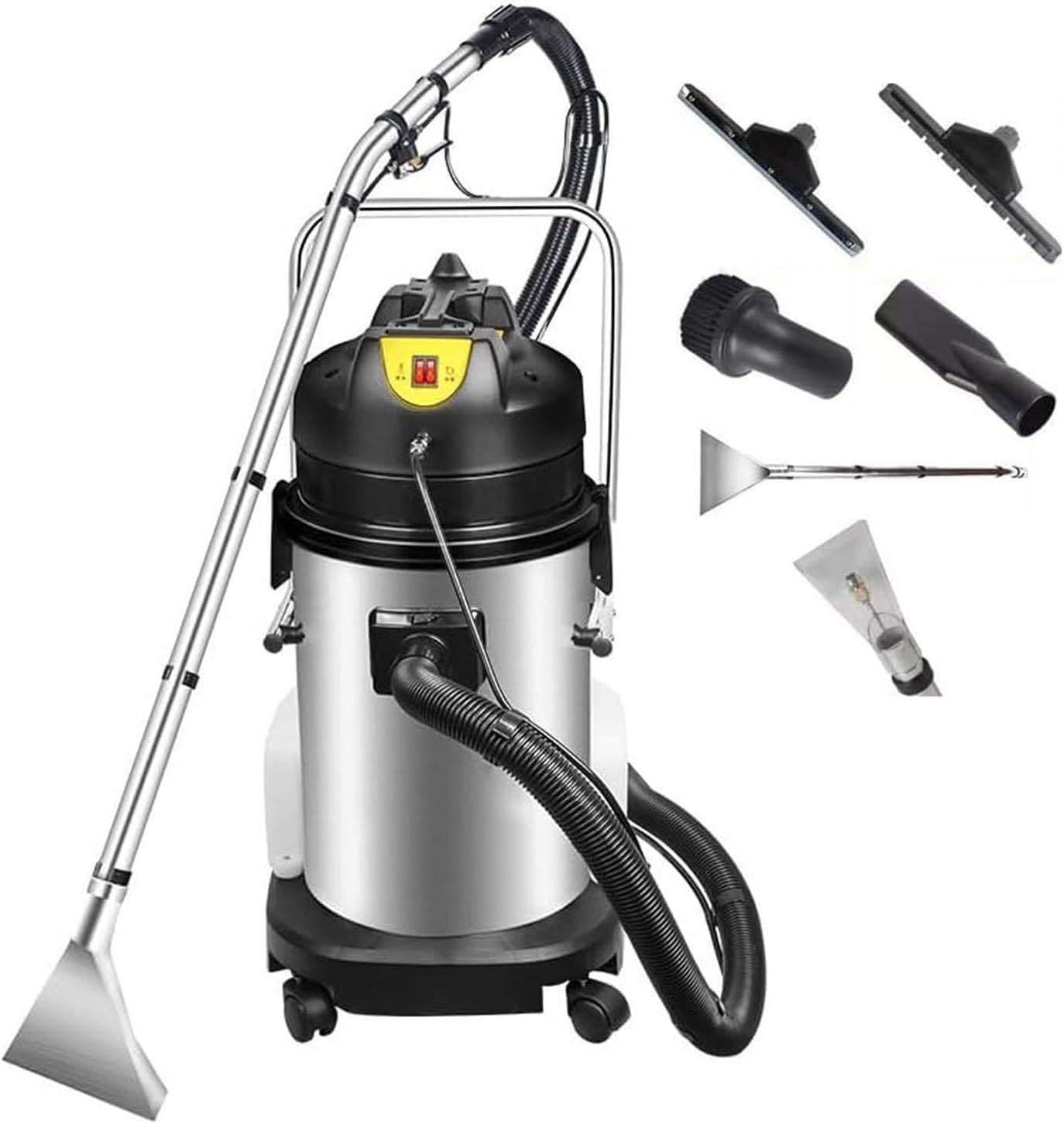 Macchina pulitrice per tappeti Professionale da 30L/40L/60L, aspiratore Portatile 3 in 1 per la Pulizia di Auto e divani, Corpo in Acciaio Inossidabile. 40L