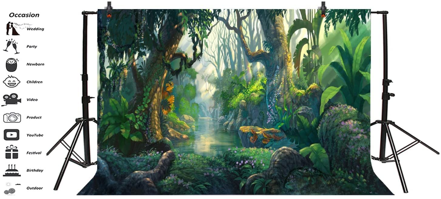 Yeele Märchen-Hintergrund Für Fotografie – 4,6 X 3 M, Vinyl, Fantasie-Wald Mit Blumen & Licht
