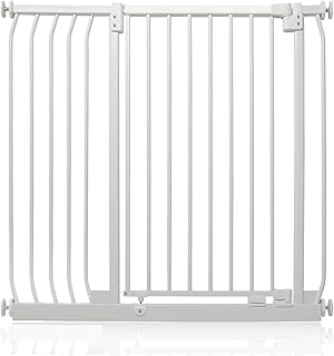 Safetots Extra Tall Elite Safety Gate, 98cm - 107cm, Matt White, Extra Tall 96.8cm in Height, Pressure Fit Stair Gate, Baby Gate for Doors Hallways and Spaces, Safety Barrier, Easy Installation