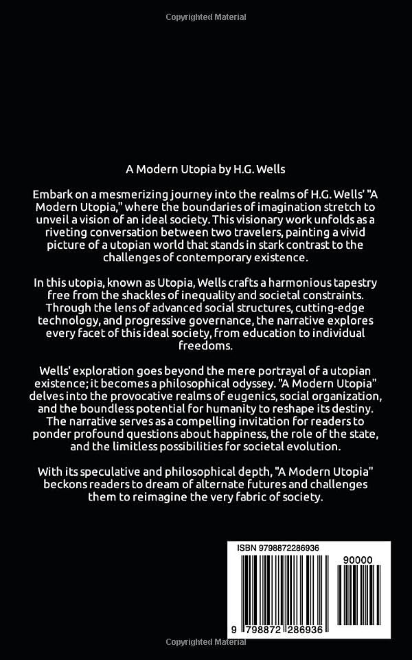 A Modern Utopia: The Original 1905 Science Fiction Classic - Image 2