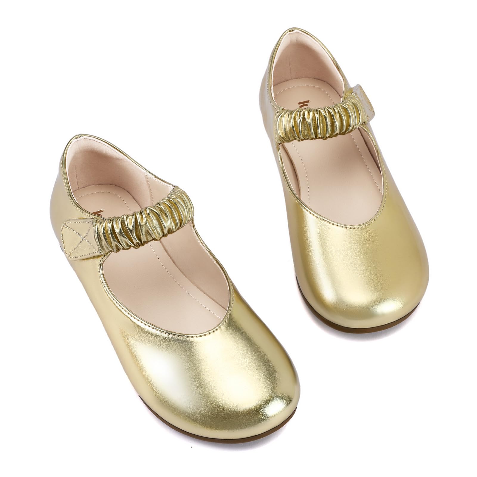 koppu Girls Mary Jane Shoes Soft Sole Comfortable Ballerina Flat Ballet Dress Shoes for Little Kids Patent Leather School Wedding Party Wide Feet Friendly