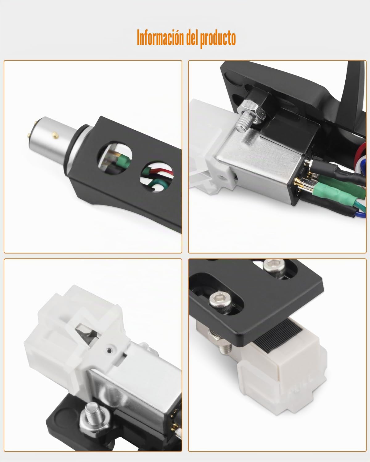AT-3600L - Cartucho magnético negro para Technics SL D1, SL D1K, SL D2, SL D202, SL D205, SL D2K, SL D3, SL D303, SL D33, SL D3K, SL D5