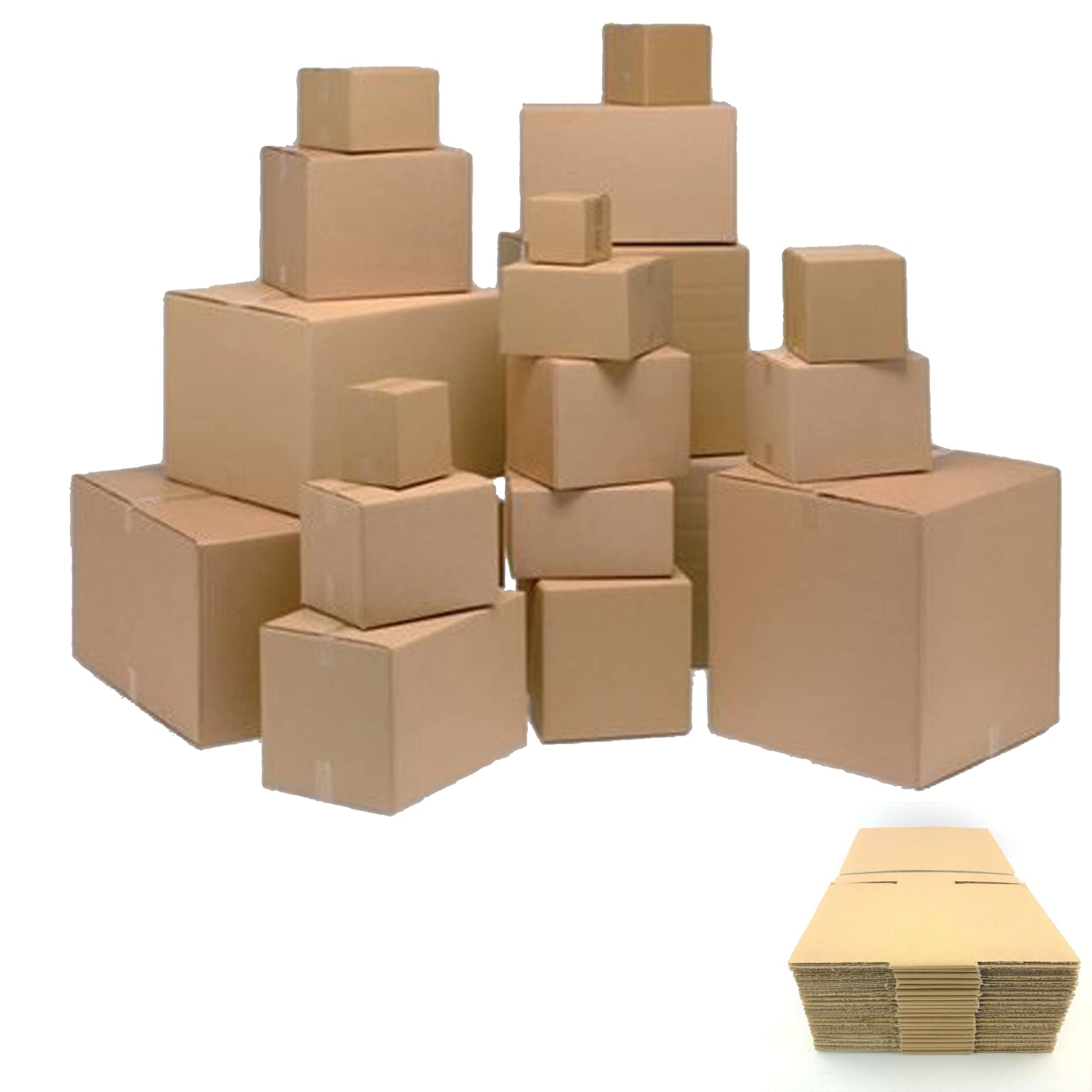 BBP Express Single wall Cardboard Postal Mailing Parcel Gift Postage Boxes (45x30x8cm - Large Size Box - 18x12x3", Pack of 10 x Boxes)
