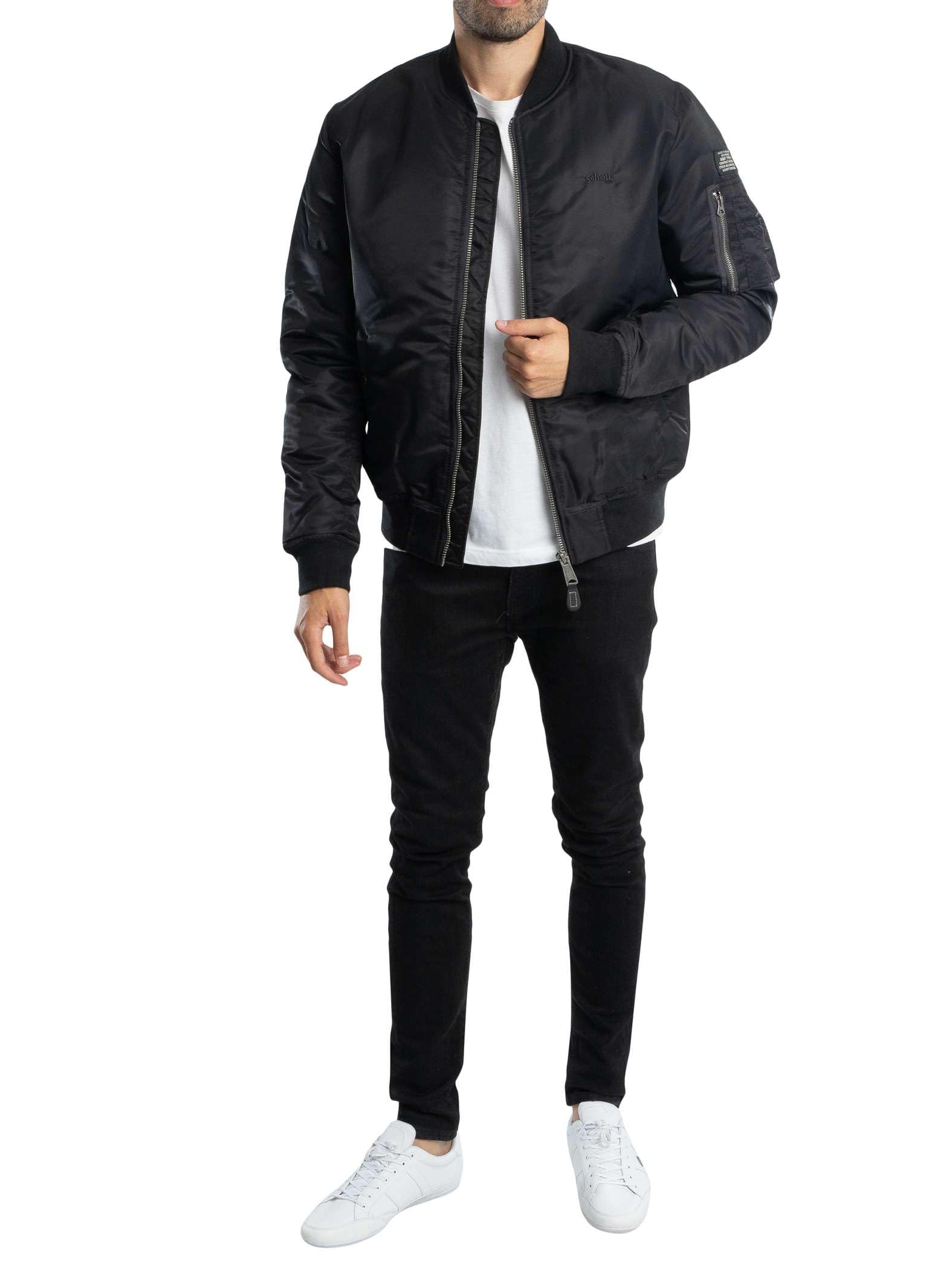 Schott NYC AIRFORCERS Kurtka Bomber Schott, Czarna, XL Dorosły