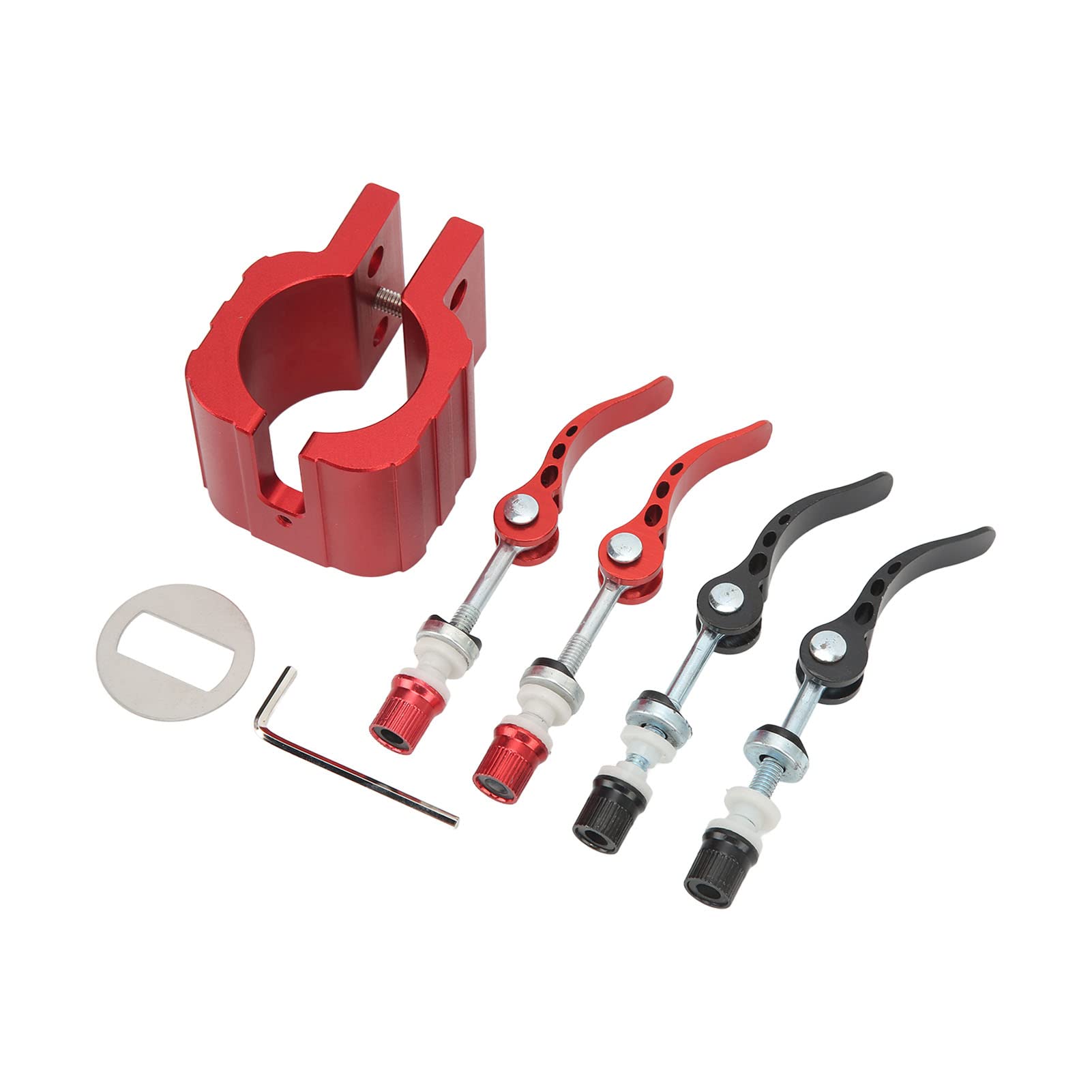 Electric Scooter Rugged Lock -Befestigung für Null 8x 10x 11x - Stabile Aluminiumlegierungsklemme Set für Dualtron DT3 Spider Thunder Scooter, Tragbares Zubehör Kit für Home and Repair Shop (Rot)