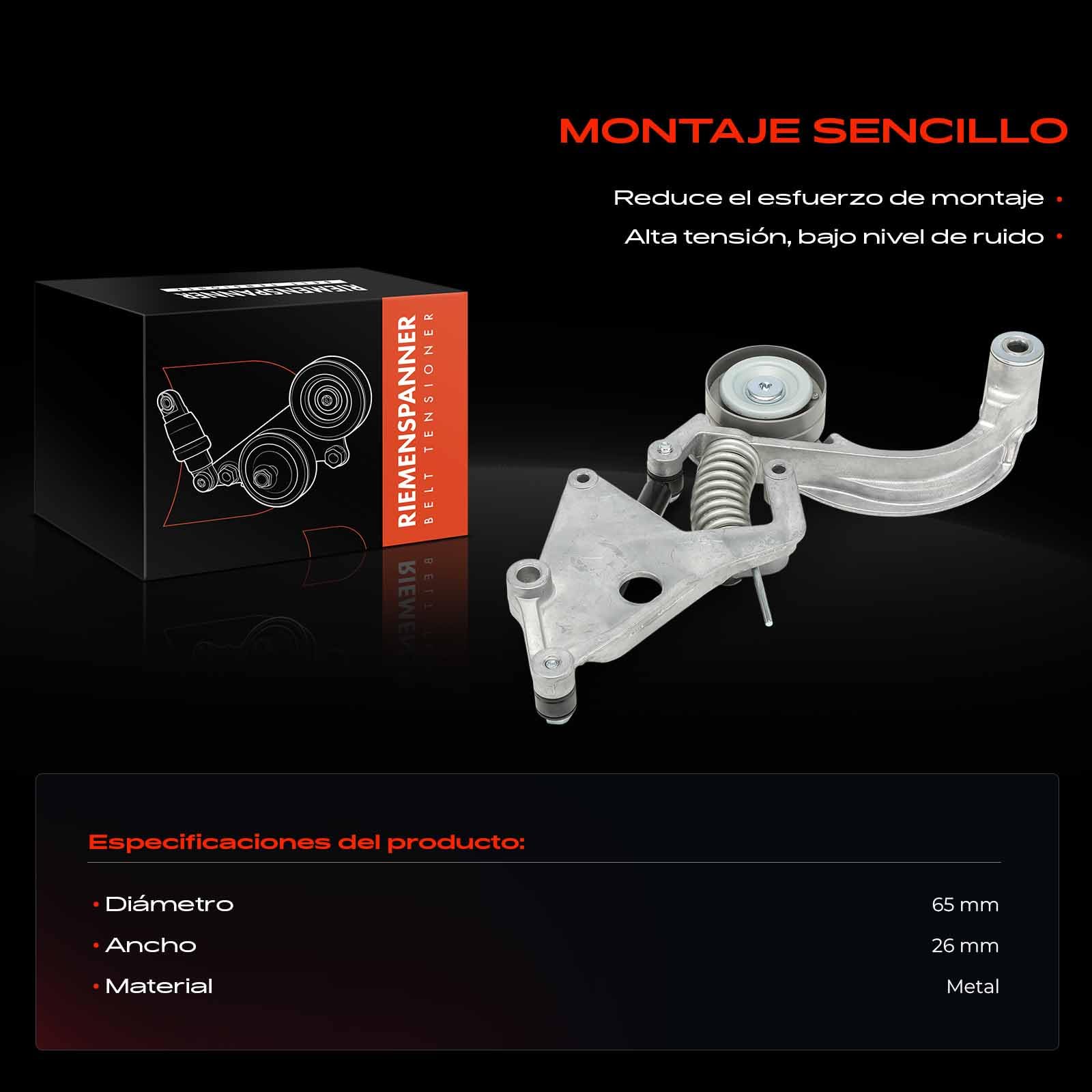 Frankberg Tensor de correa de polea tensora T38404 | Compatible con: M.i.n.i Convertible R52, M.i.n.i R50 R53