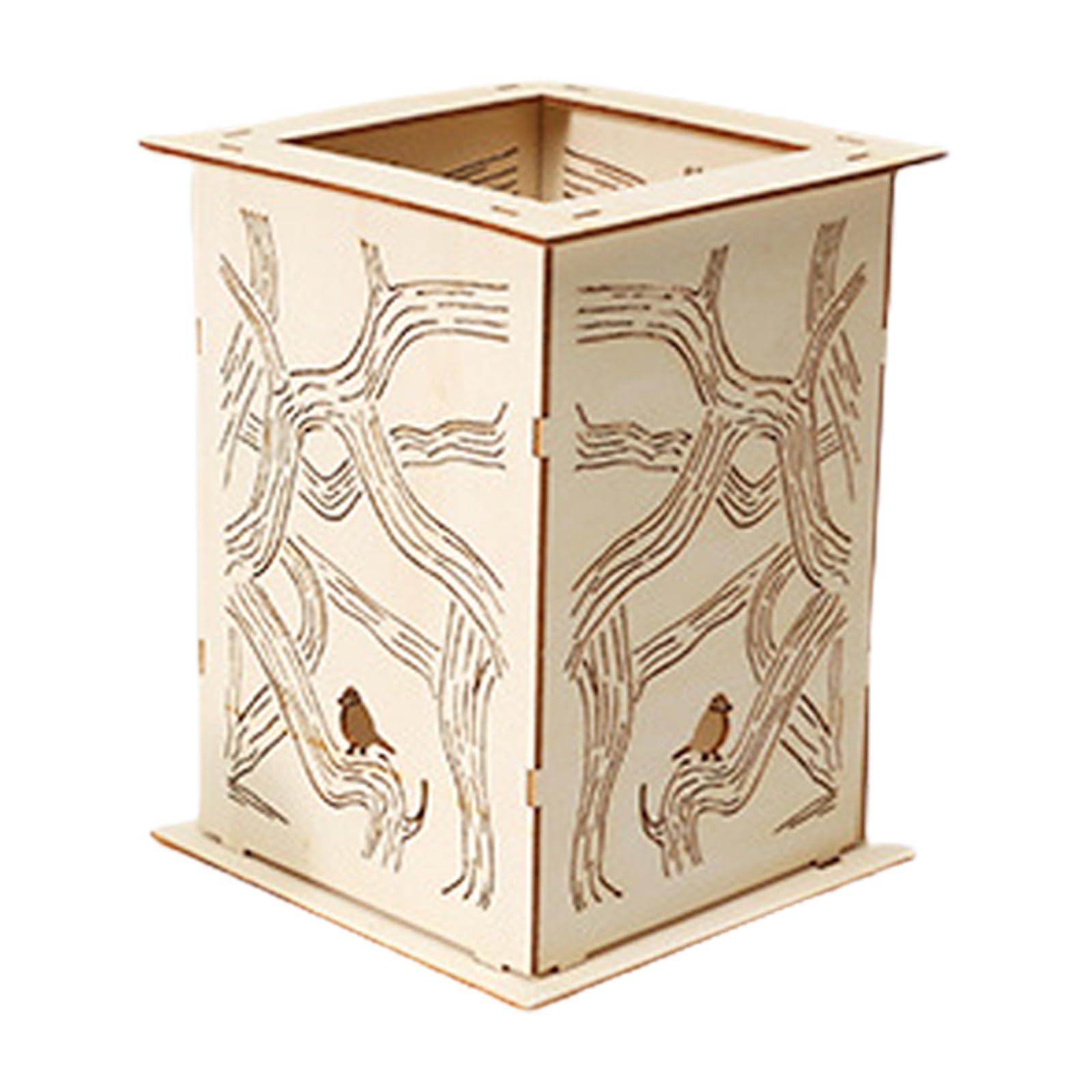 carotoe Unique Wood Stand with Delicate Hollow Out Pattern Candlestick Enhances Your Living Space Atmospheres Stand