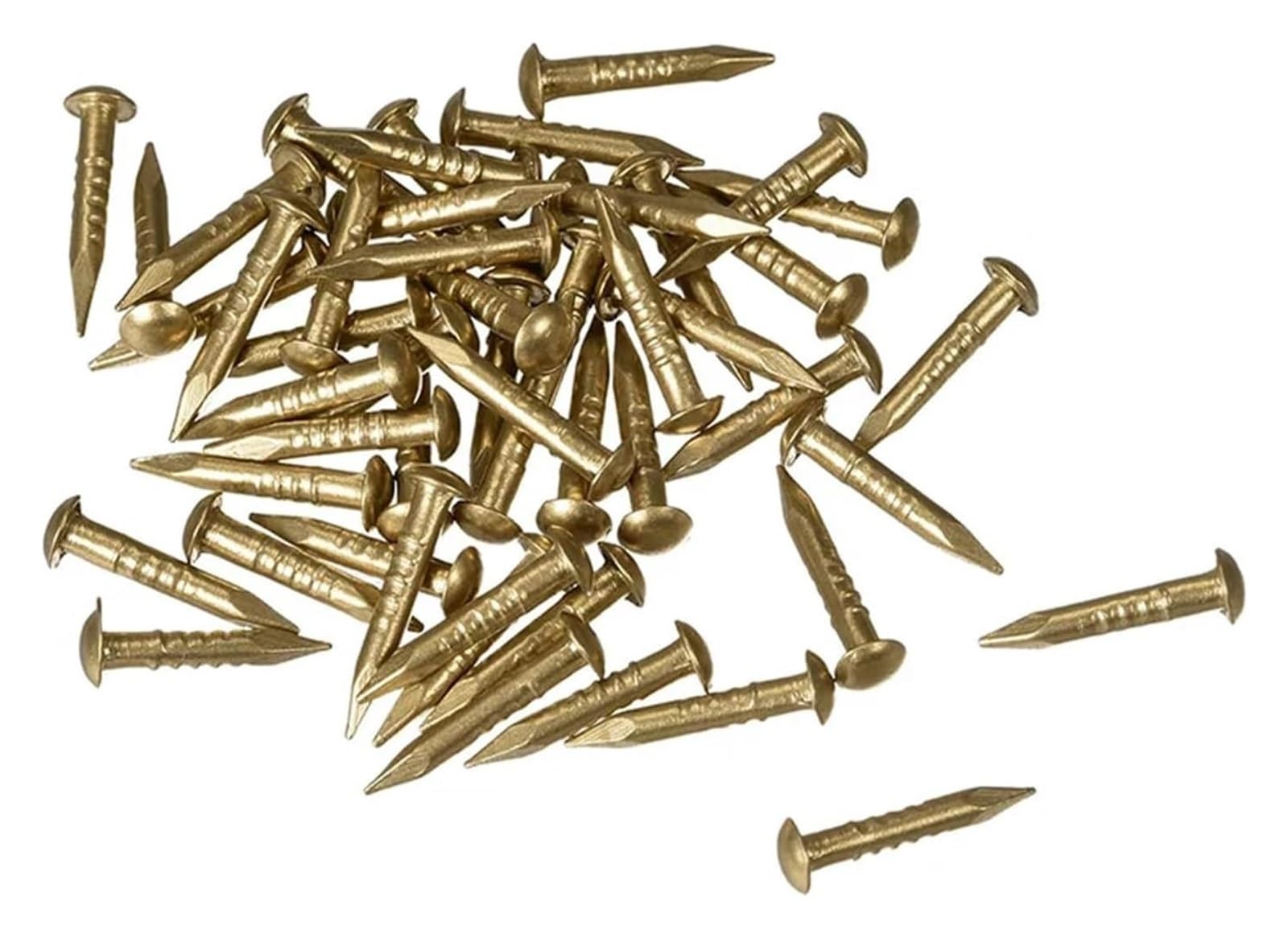 Małe gwoździe mosiężne, 100 szt. 1,5 x 10 mm Mosiężne małe miniaturowe okrągłe główki Małe gwoździe mosiężne do majsterkowania