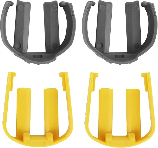 4-Pack Pressure Washer C-Clips for Karcher K2 K3 K4 K5 K6 K7, Replacement Hose Trigger Clamps Quick Connector Locks Buckles 2 Yellow and 2 Grey Part No. 5.037-333.0 - 1