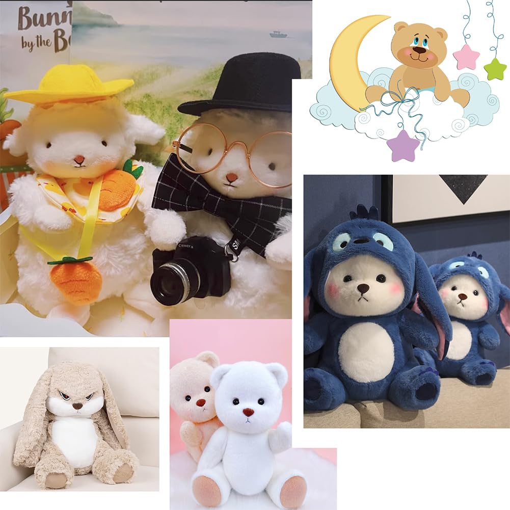 PH PandaHall 140 Set Nasi di Sicurezza Floccati 5 Stili Nasi Amigurumi Naso Nero Nasi di Animali di Peluche In Velluto con Rondelle per Burattini di Orsacchiotto Animali di Peluche 7/10.5/15/18/22mm
