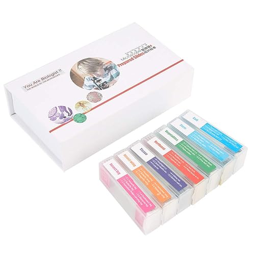 35PCS Biología Vidrio Preparado Microscopio Diapositiva Preparado Microscopio Diapositivas Microscopio Diapositivas Laboratorio Especímenes Set
