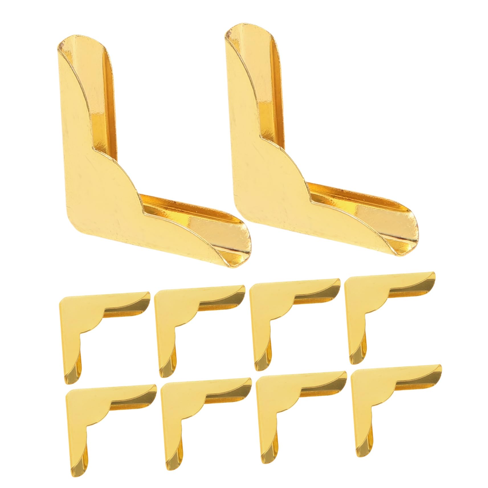 IWOWHERO 10pcs Vintage Book Corner Protectors Metal Decorative Edges Covers for Furniture Corner Covers for Photo Albums Notebook