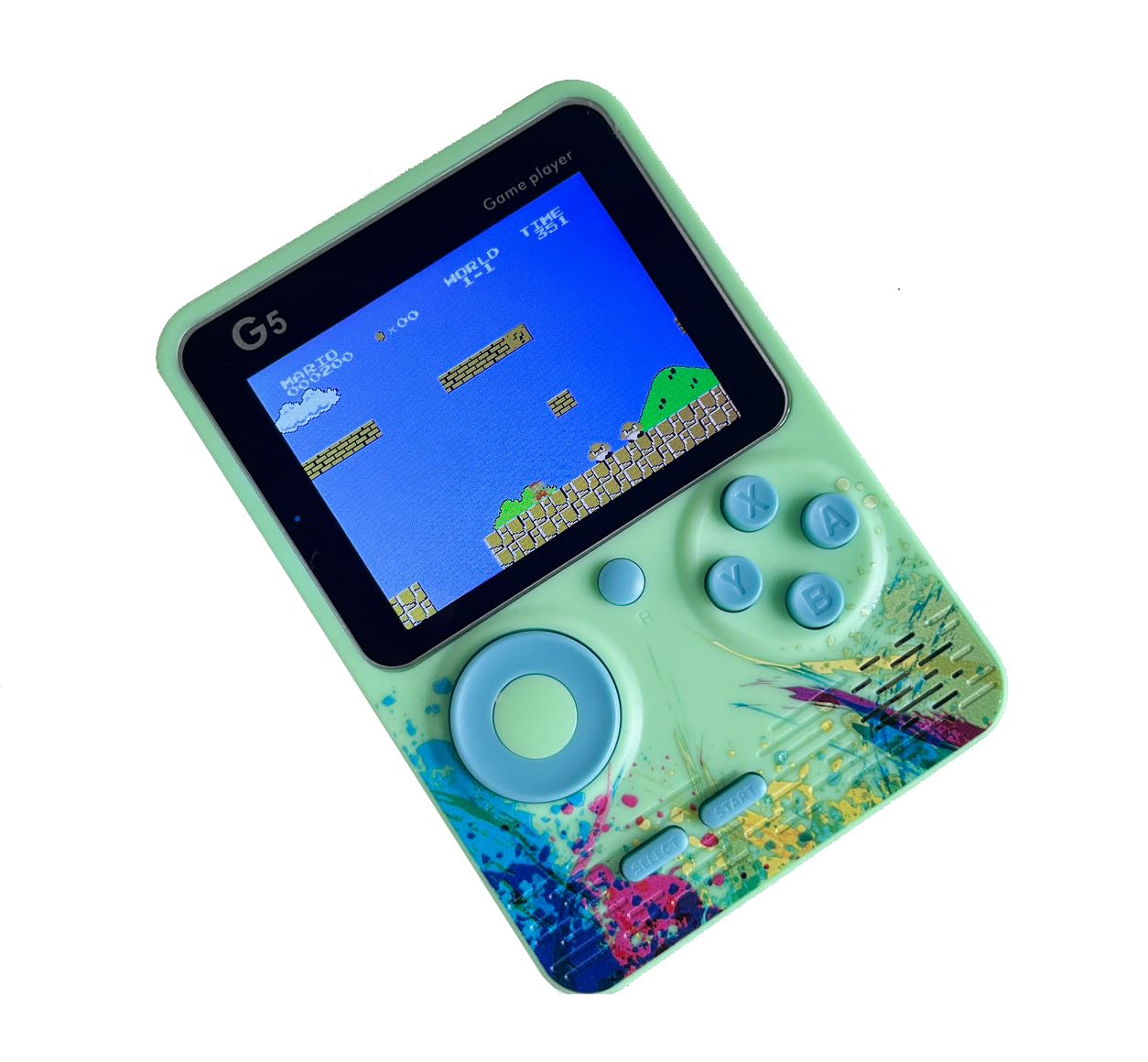 Purple Lane Handheld Portable Video Game, 500 Built-in Classic Games Including Mario and Contra, Rechargeable Battery, Backlit Screen, Perfect Gift for Kids and Adults, Ideal Toy for All Ages