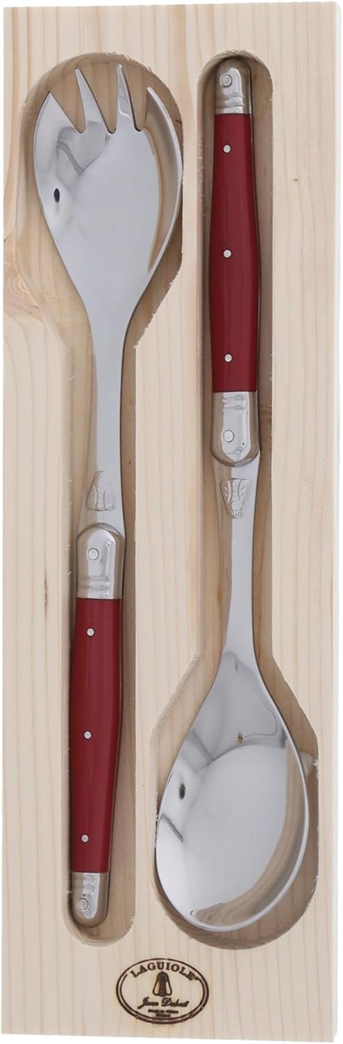 Jean Dubost JD97018.RED Salad Servers With Handles, Red Jean Dubost JD97018.RED Salad Servers With Handles, Red