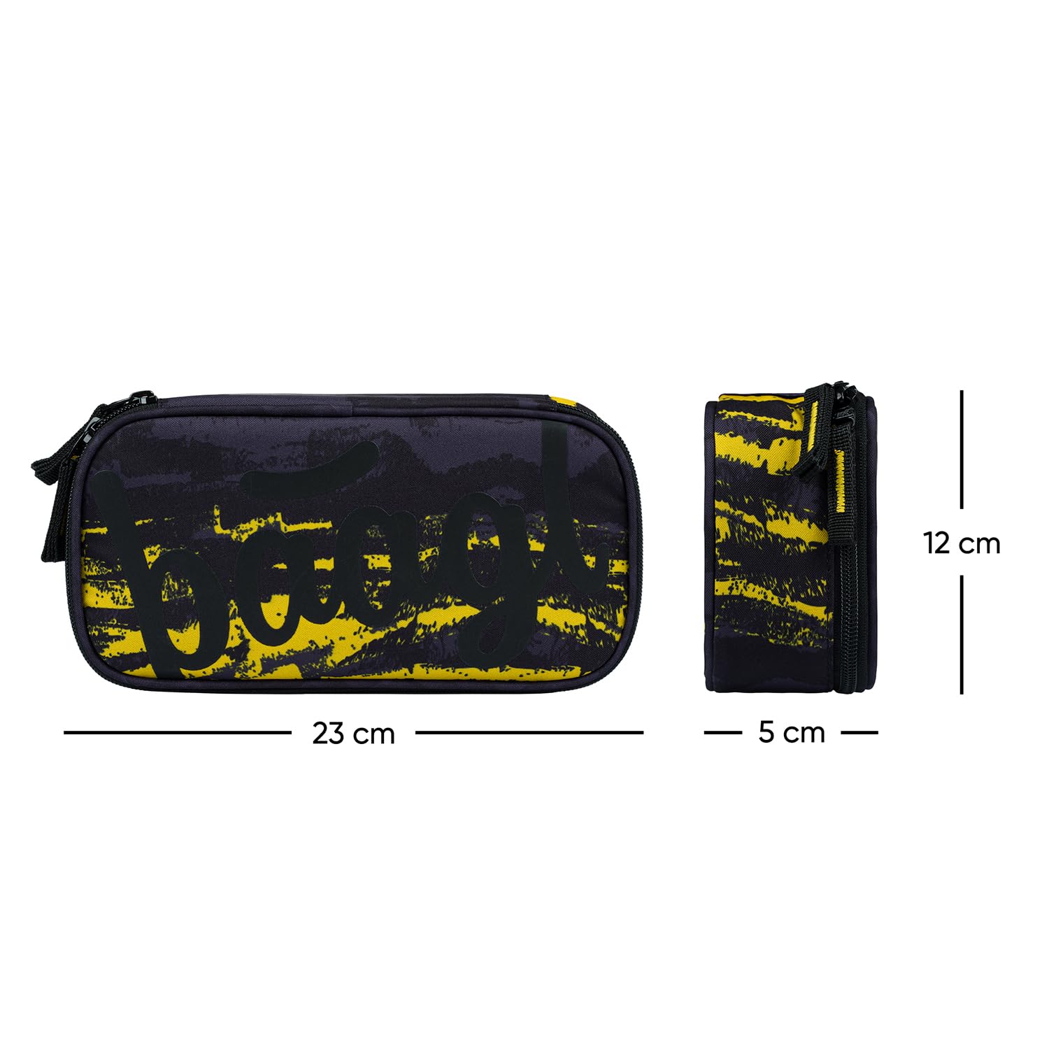 Baagl Pencil Case for Girls & Boys - School Pencil Case with 12 Pen Holders & 2 Compartments, Dune, 23 x 12 x 5 cm - Image 4