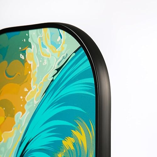 Miniatura 7 de HELIOS Hawaii Pickleball Paddle Juego de 2  O'ahu  Incluye paletas de cabeza de diamante y tubería  Superficie de fibra de vidrio impresa con