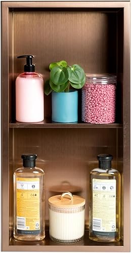 Miniatura 6 de ALFI brand ABNP1224-BC - Nicho de ducha, cobre cepillado