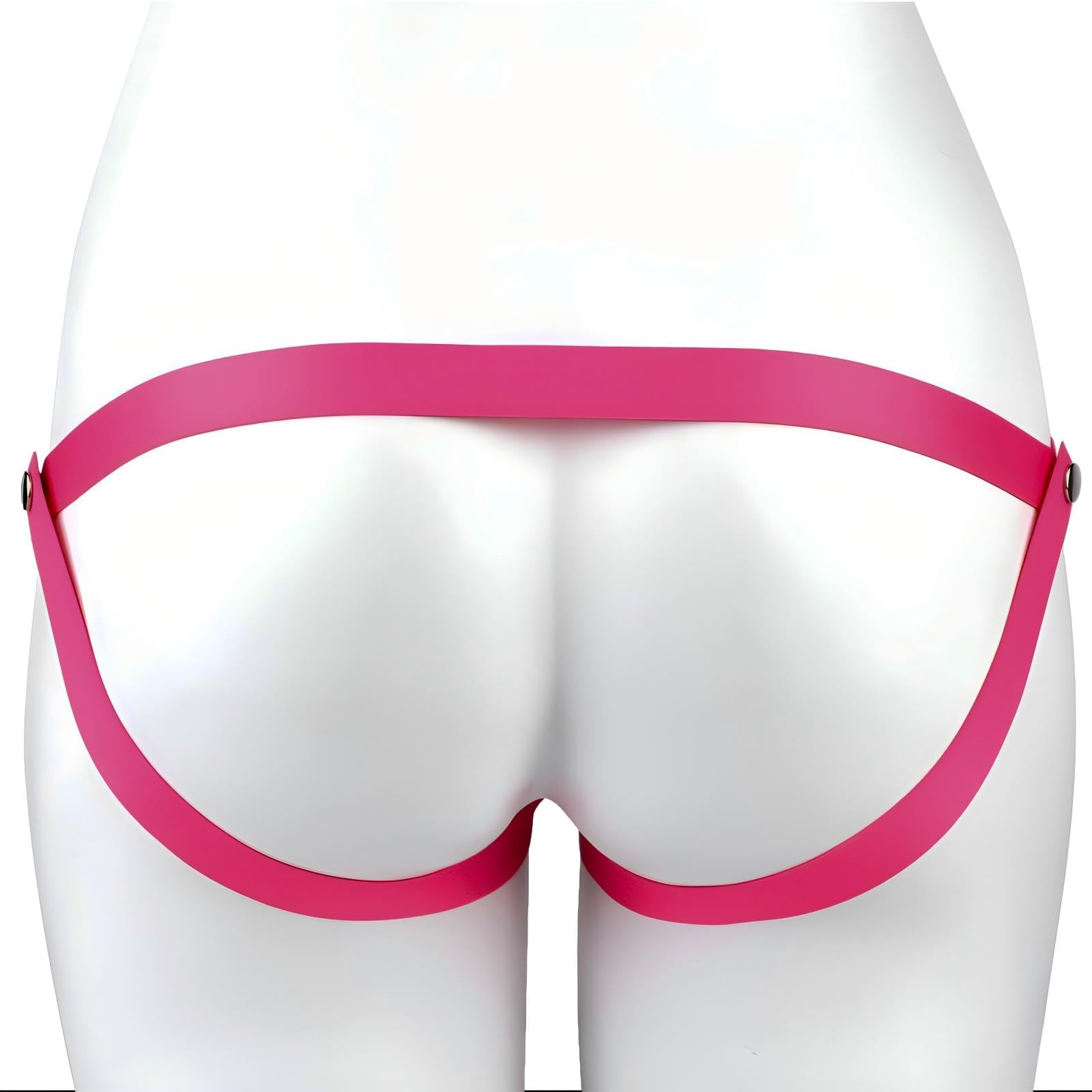 Cage de Chasteté Inversée Cage Chastetée avec Ceinture et Support d'Urinoir pour Exercer le Pénis de l'Homme Jouet Adulte Cage de Chasteté en Acier Inoxydable pour un Transport Facile (Pink)