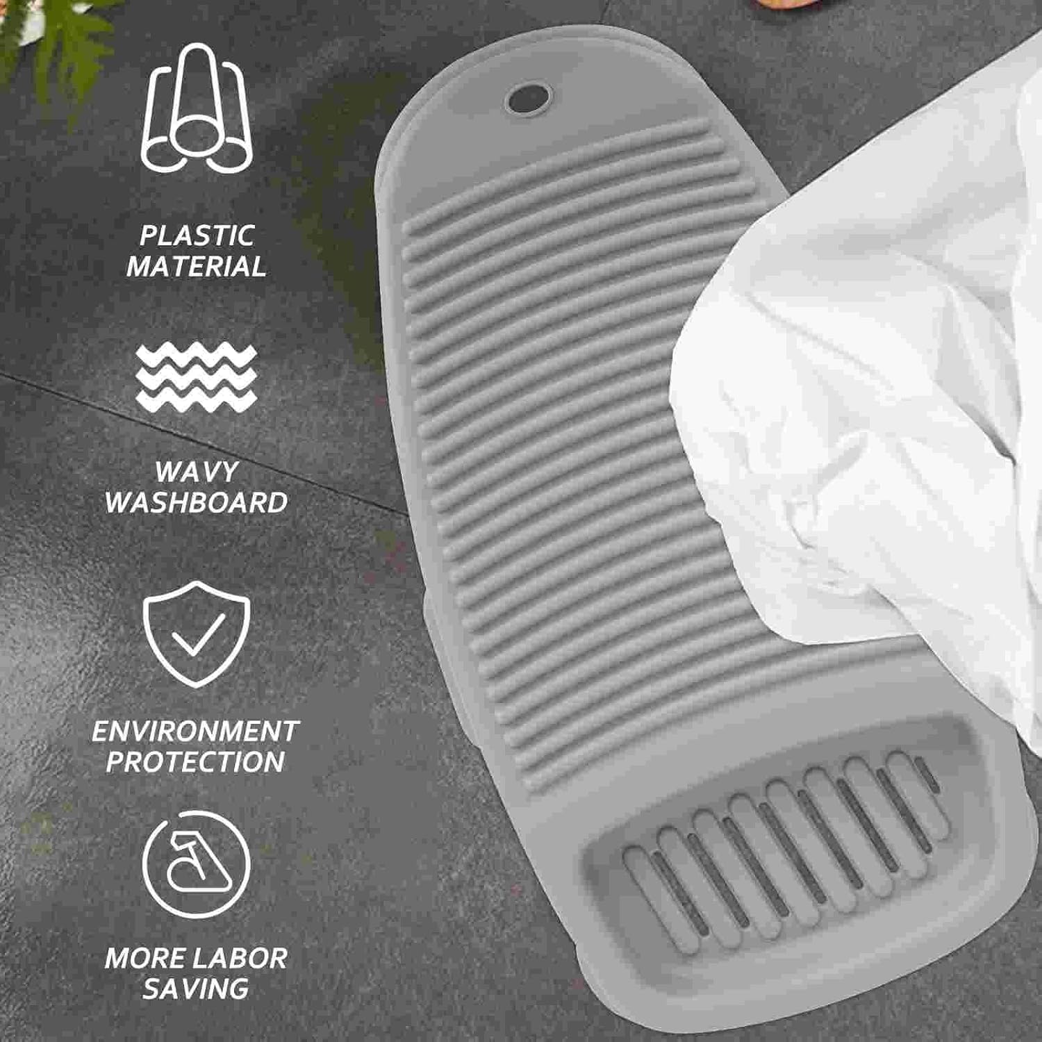 Washboard Washboard washbasin laundry small basin washboard wash mini household Japanese style, Gray