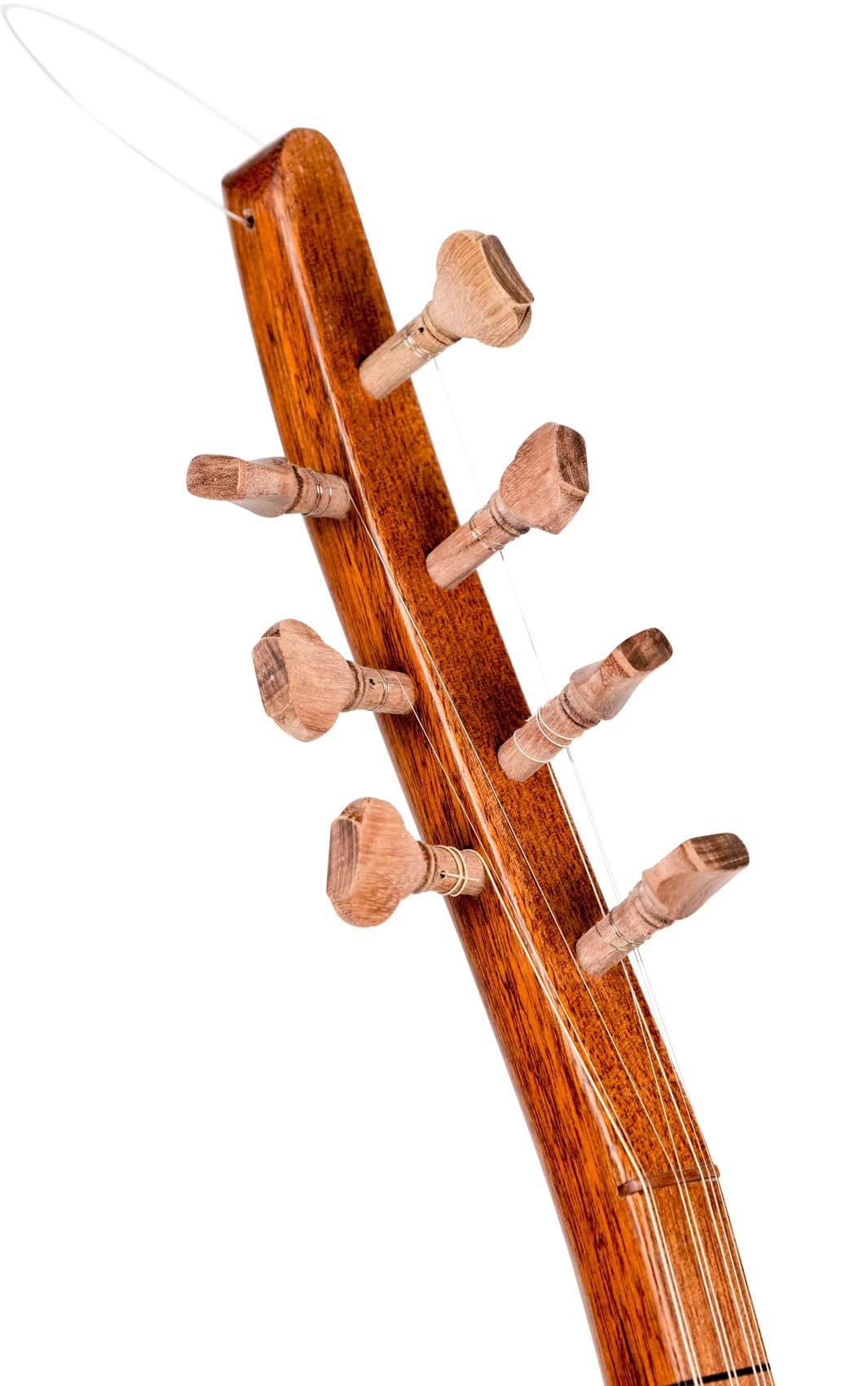 Türkisches kurzes Saz Baglama, Maulbeerholz, eingebauter Tonabnehmer, Saiten, Plektren, Koffer