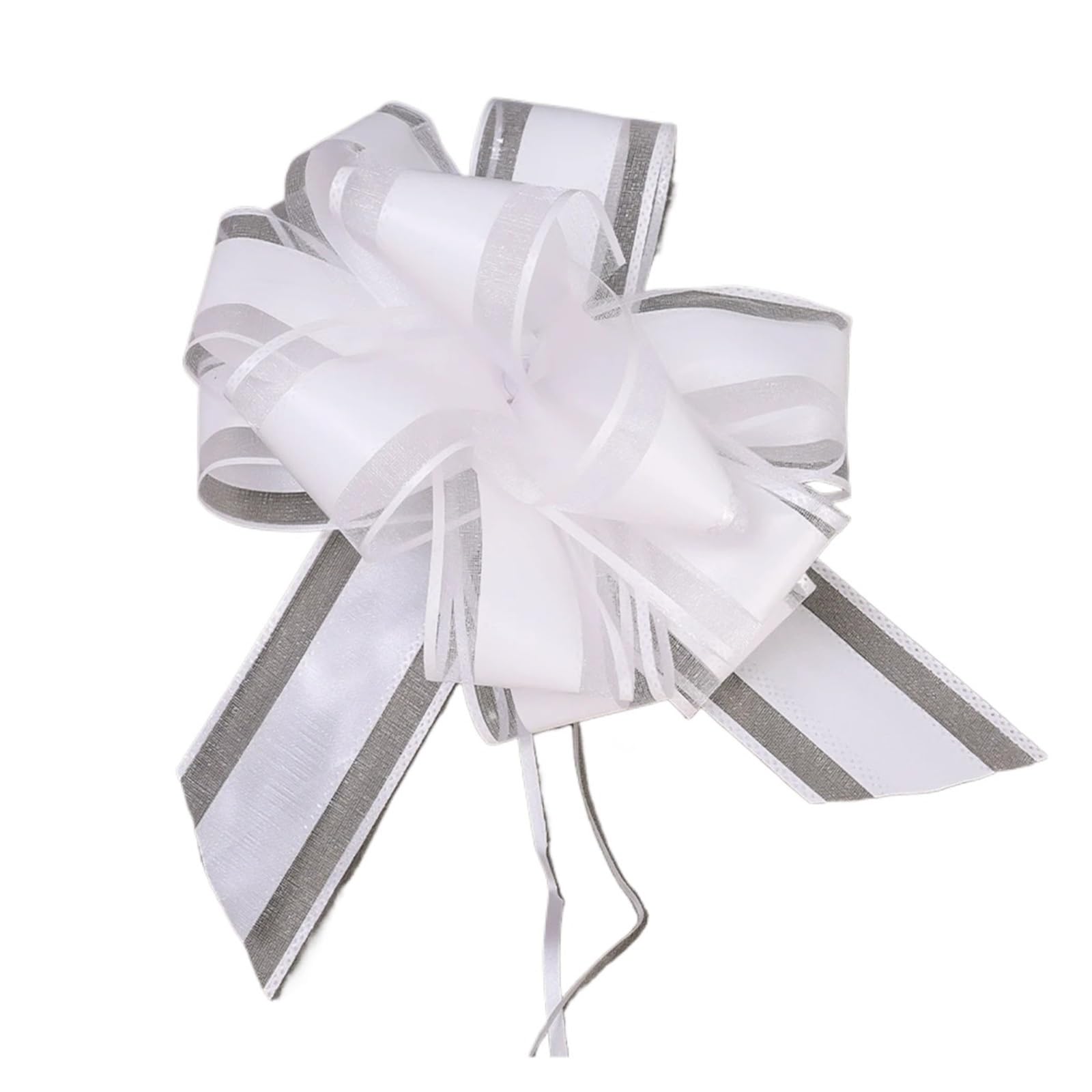 40 Fiocchi da Tirare, Nastri Regalo, Avvolgere, Decorazioni for Matrimoni, Feste di Compleanno per Casa(White)