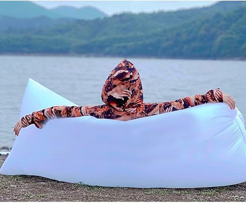 Tumbona inflable, hamaca portátil, a prueba de agua y diseño antifugas de aire, sofá ideal para patio trasero, lago, playa, viajes, camping, pícnics