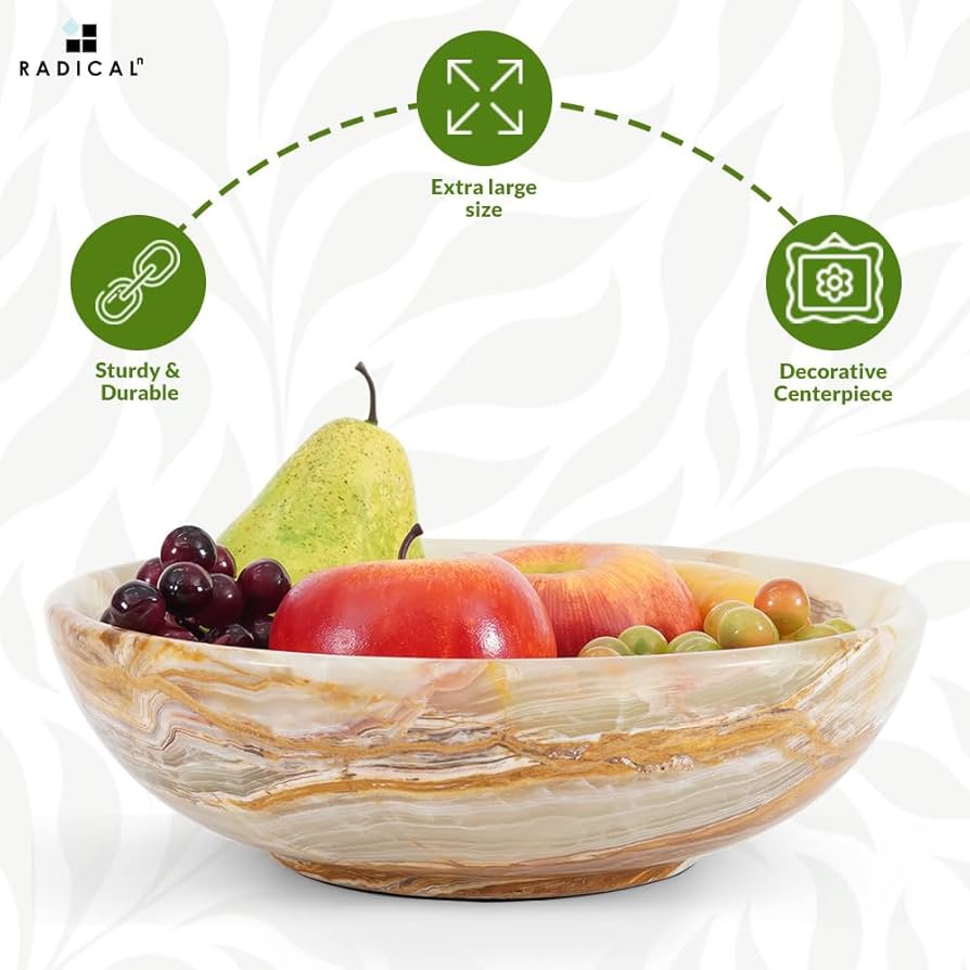 Amazon | Radicaln 大理石フルーツボウル 25.4cm グリーン