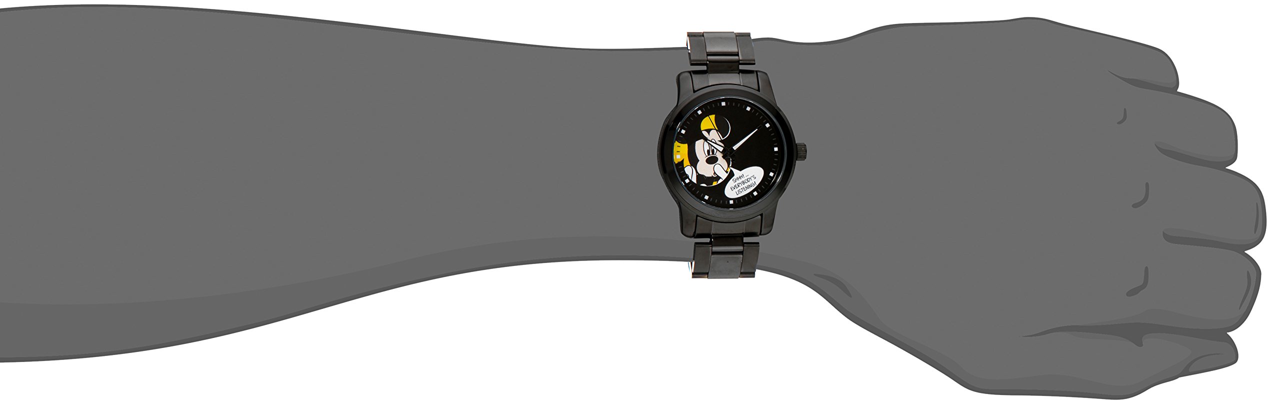 Disney Reloj Analógico para Unisex-Adultos de Cuarzo con Correa en Acero Inoxidable W001840
