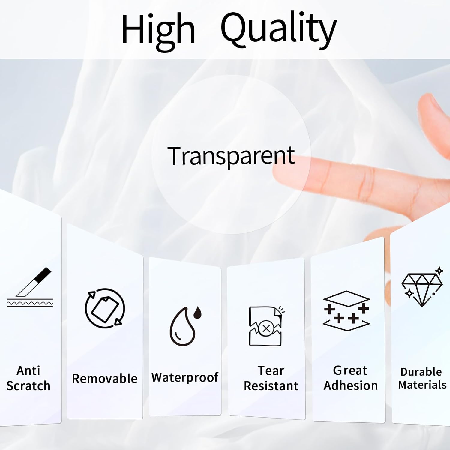 Round Transparent Thermal Label Stickers- 1.5 Inch, Round Clear Self-Adhesive Direct Thermal Labels, Perforation Line Design& Waterproof- 350 Sheets - Image 3