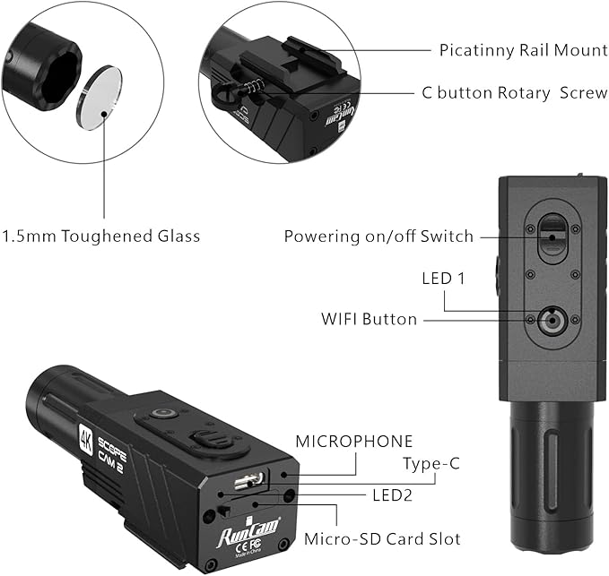 RunCam ScopeCam2 4K Zoom Cámara Deportiva IP64 miniatura 2