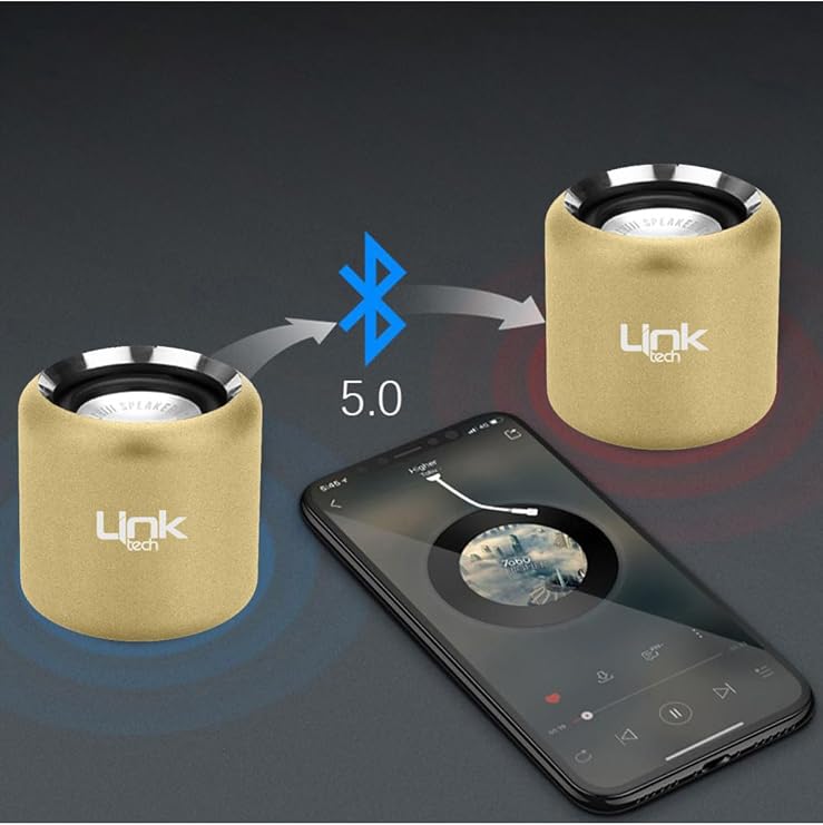 Linktech BM5 Bluetooth Speaker Mini Speaker Gold-Gold