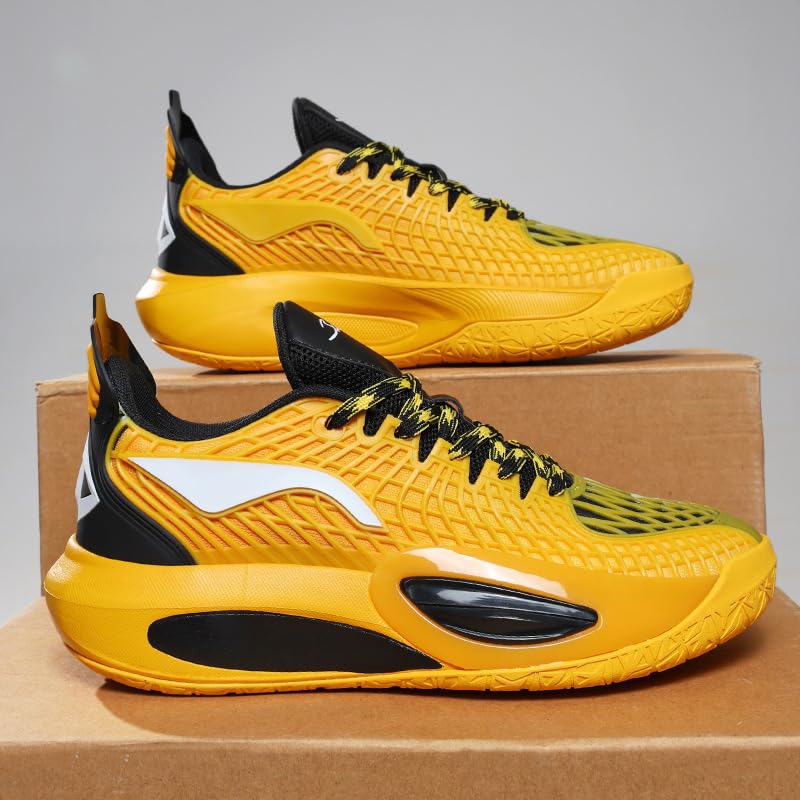 Zapatillas de baloncesto transpirables de hombre con calzado antideslizante amarillo 40 3