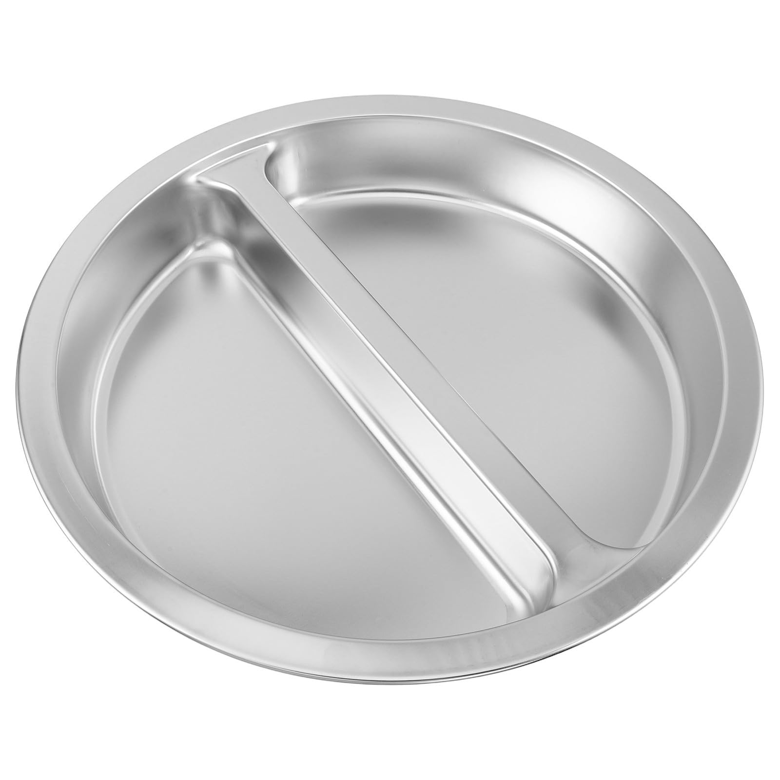 Réchaud Rond Buffet 6 L en Acier Inoxydable à Double Compartiment