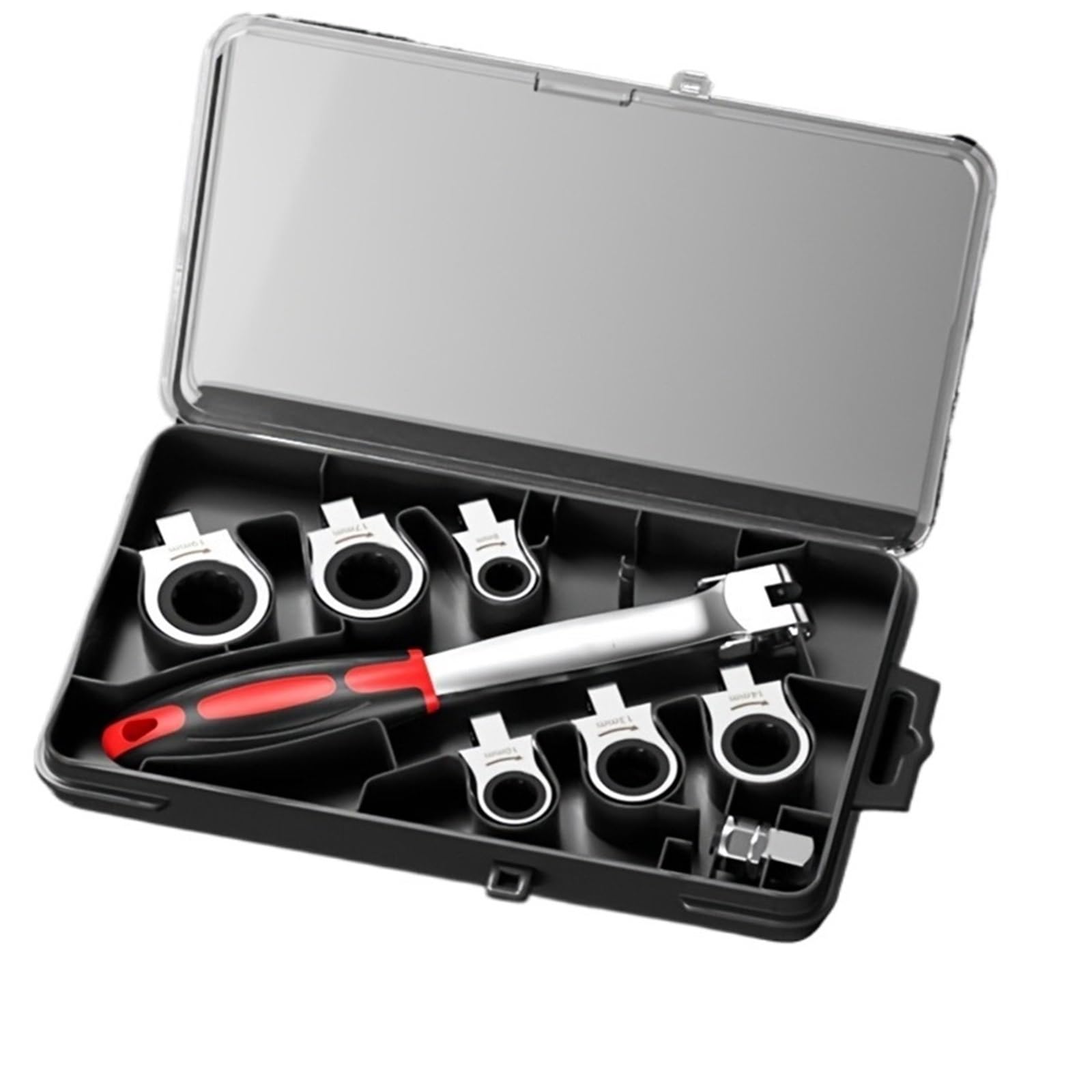 Telescopic Ratchet Przenośny zestaw 8/13 części z potrząsającą głowicą Wymienne klucze grzechotkowe głowice, do naprawy samochodu klucz dynamometryczny(8pcs-HTBS)