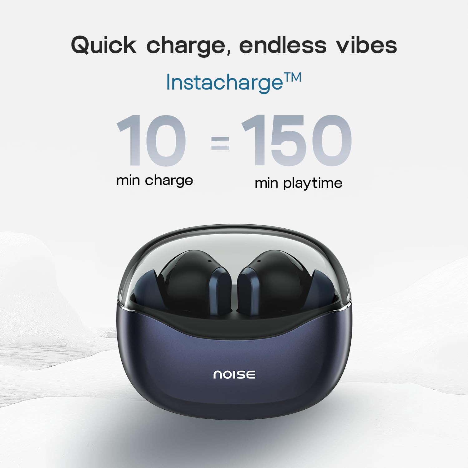 Noise Buds VS601 Wireless Earbuds, Bluetooth Earbuds with 50H Playtime, Quad Mic ENC for Clear Calls, 10mm Drivers, Dual Device Pairing, Transparent Case Design, Deep Bass, BT v5.3 (Cobalt Blue) — Amazon image 8