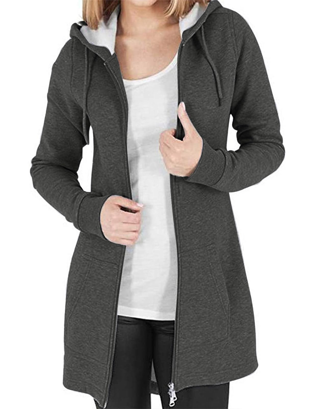 Vrouwen Lange Jas Lange Jas Vrouwen Womens Zwart